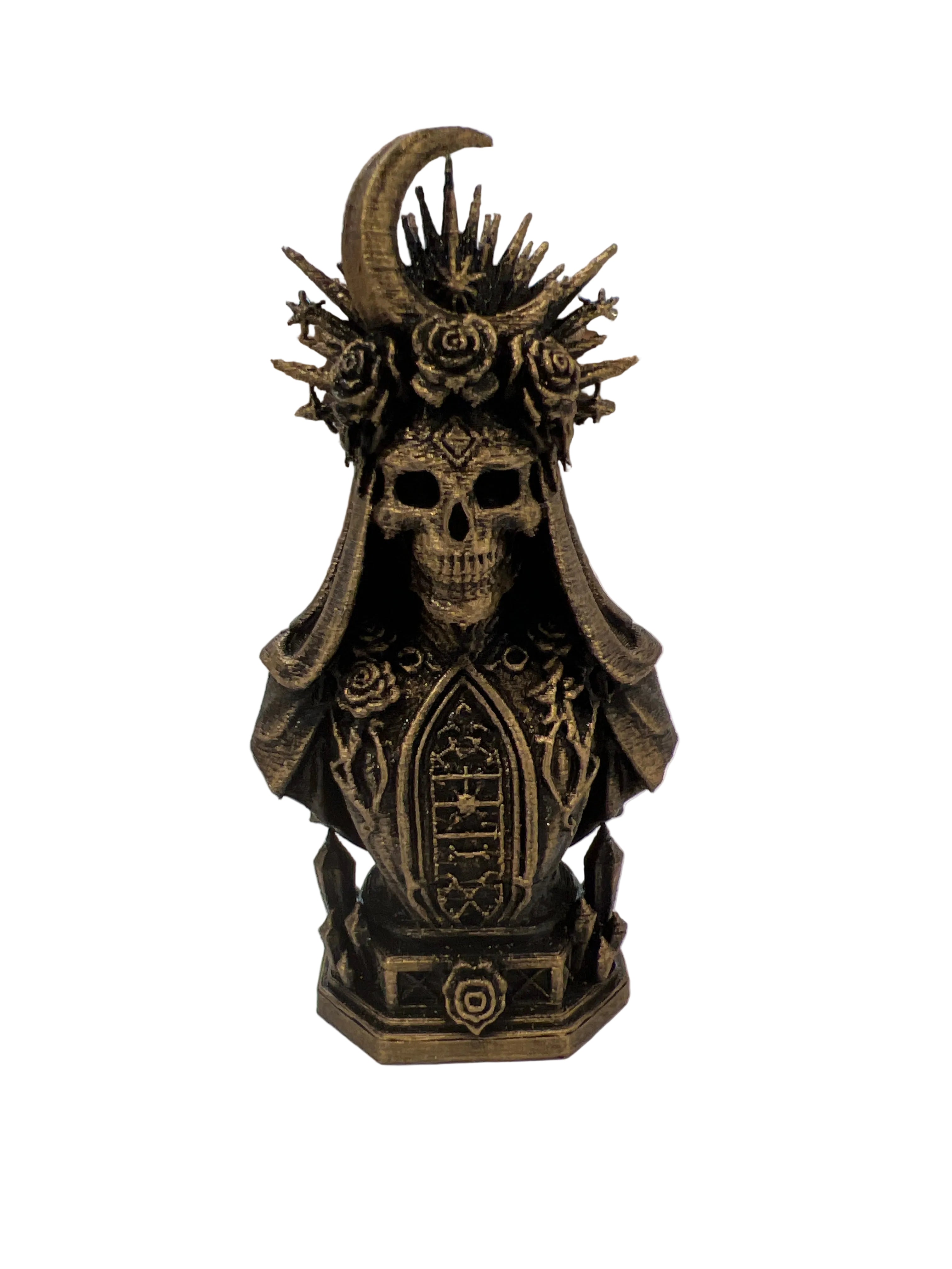 Gothic Moon Rose Skeleton Queen