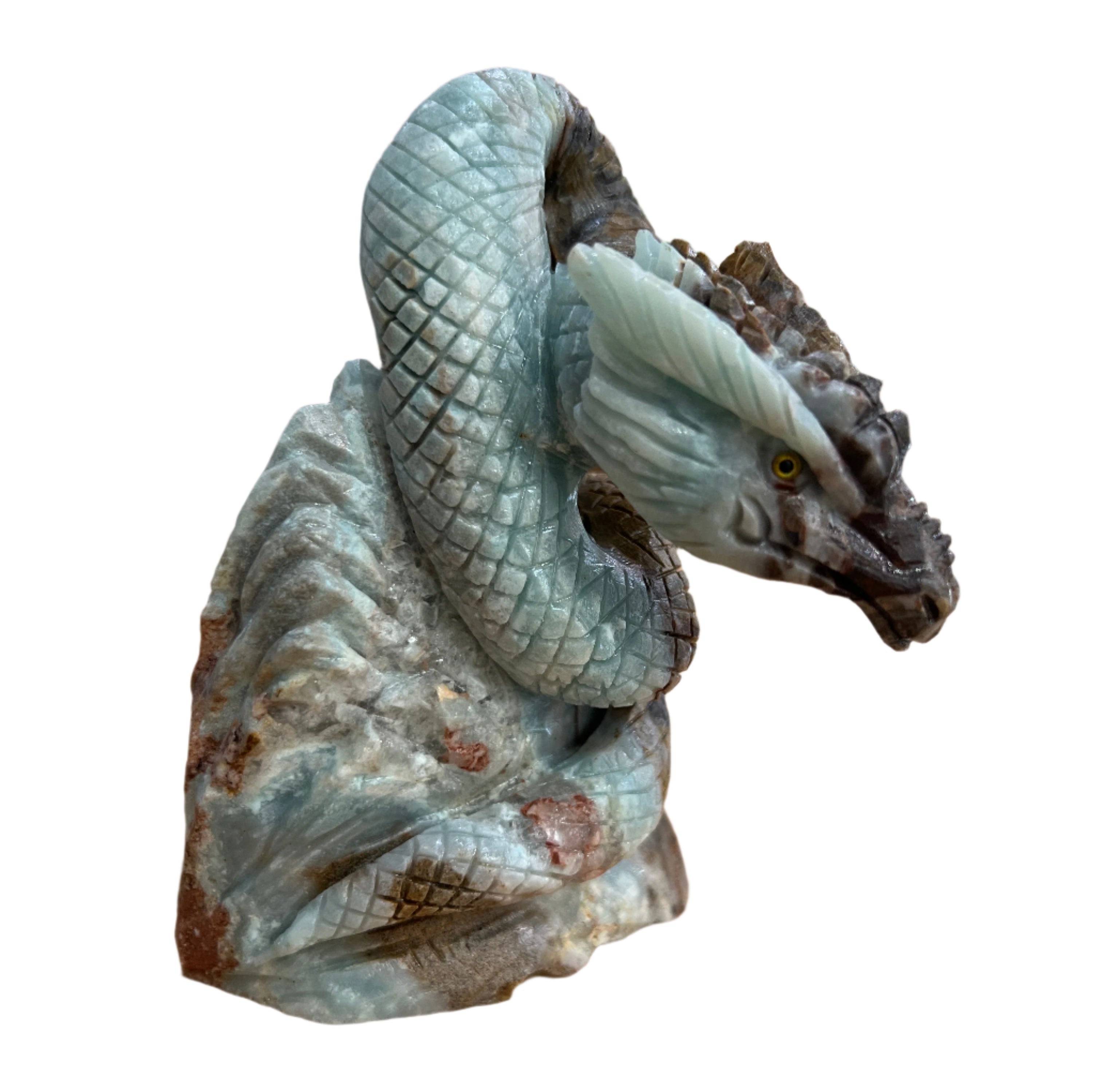 Caribbean Calcite Dragon Carving