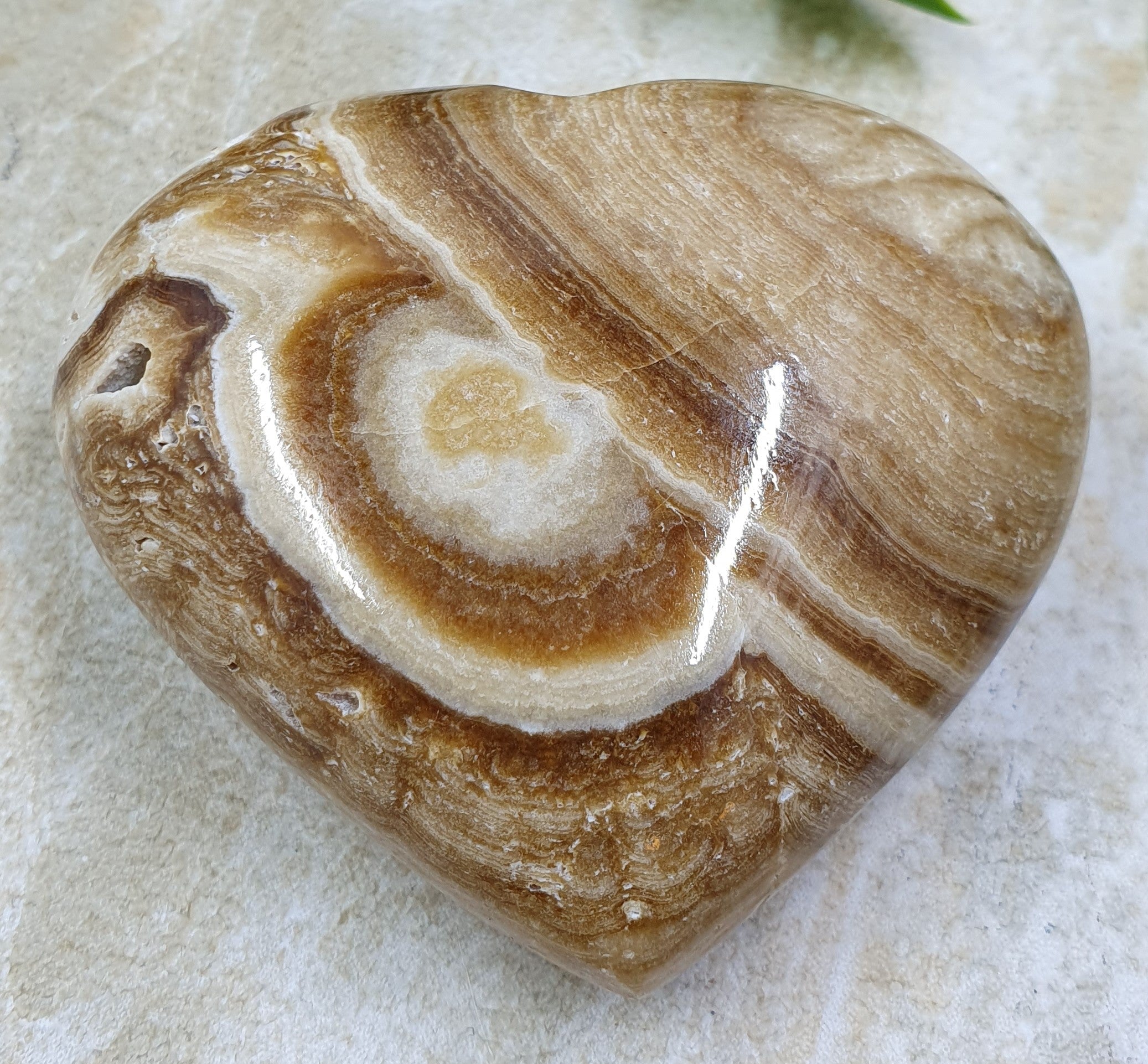 Coffee Calcite Heart #1
