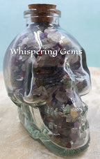 Crystal Chip Glass Skull