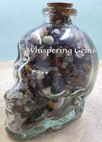 Crystal Chip Glass Skull