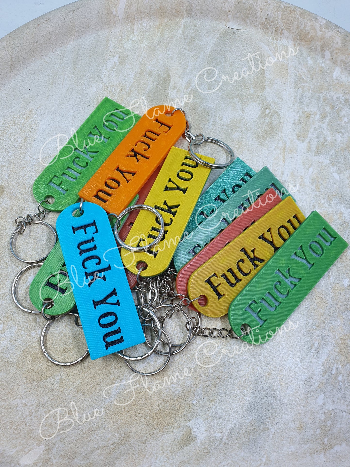 Naughty Word KeyChains - (Warning Some Words May Offend)