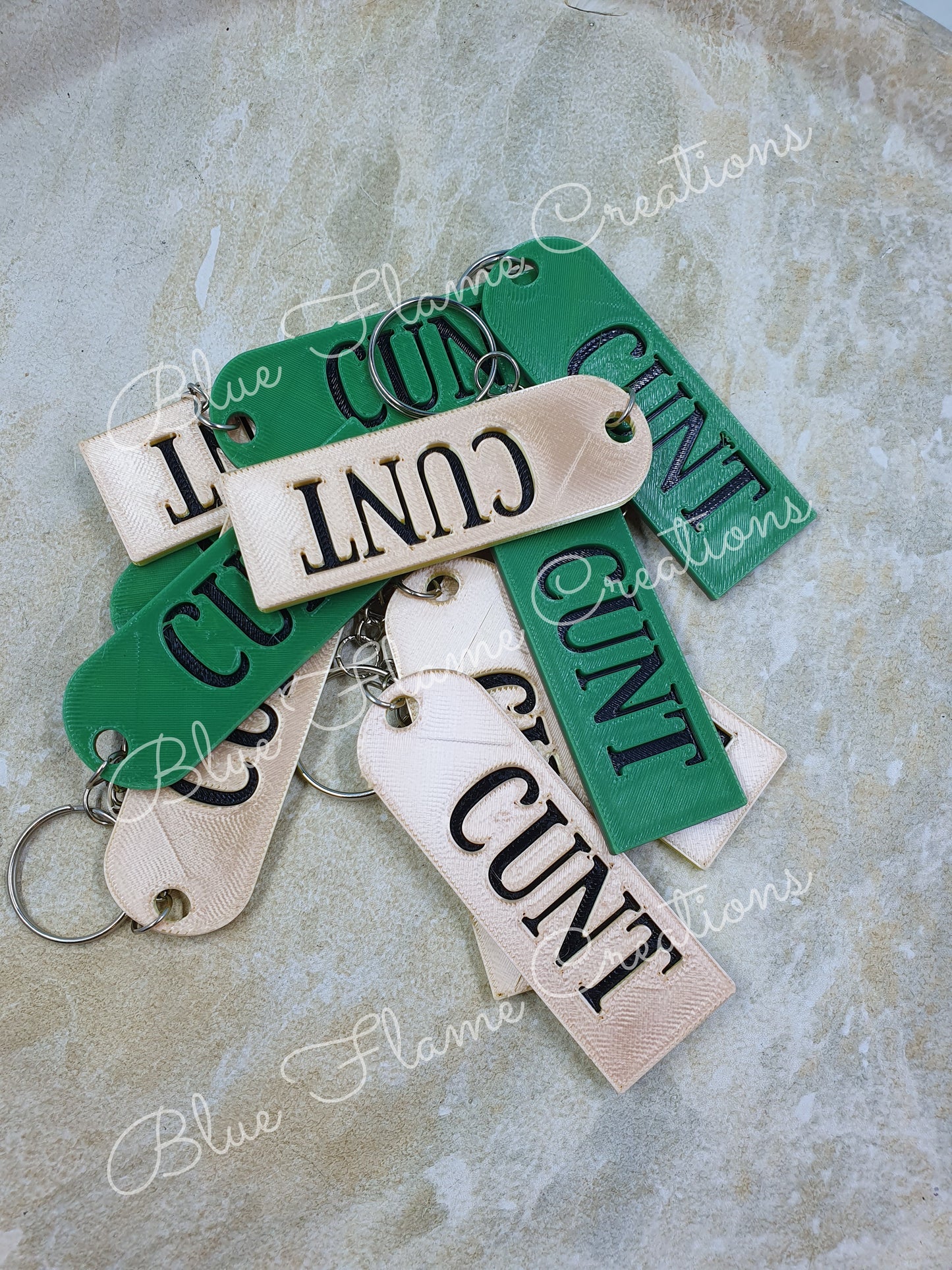 Naughty Word KeyChains - (Warning Some Words May Offend)