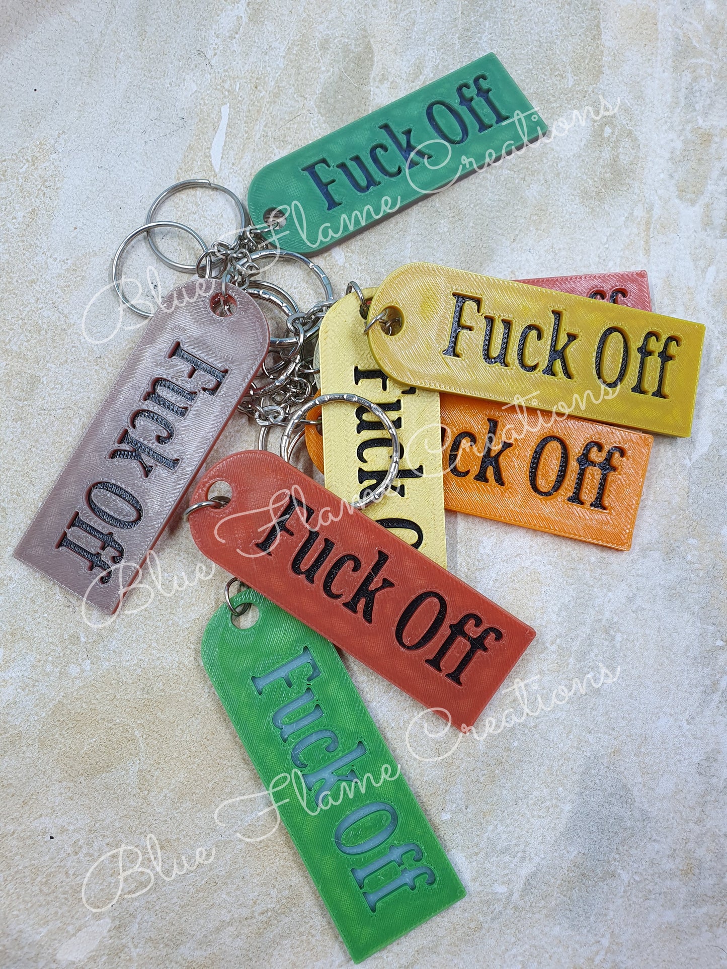 Naughty Word KeyChains - (Warning Some Words May Offend)