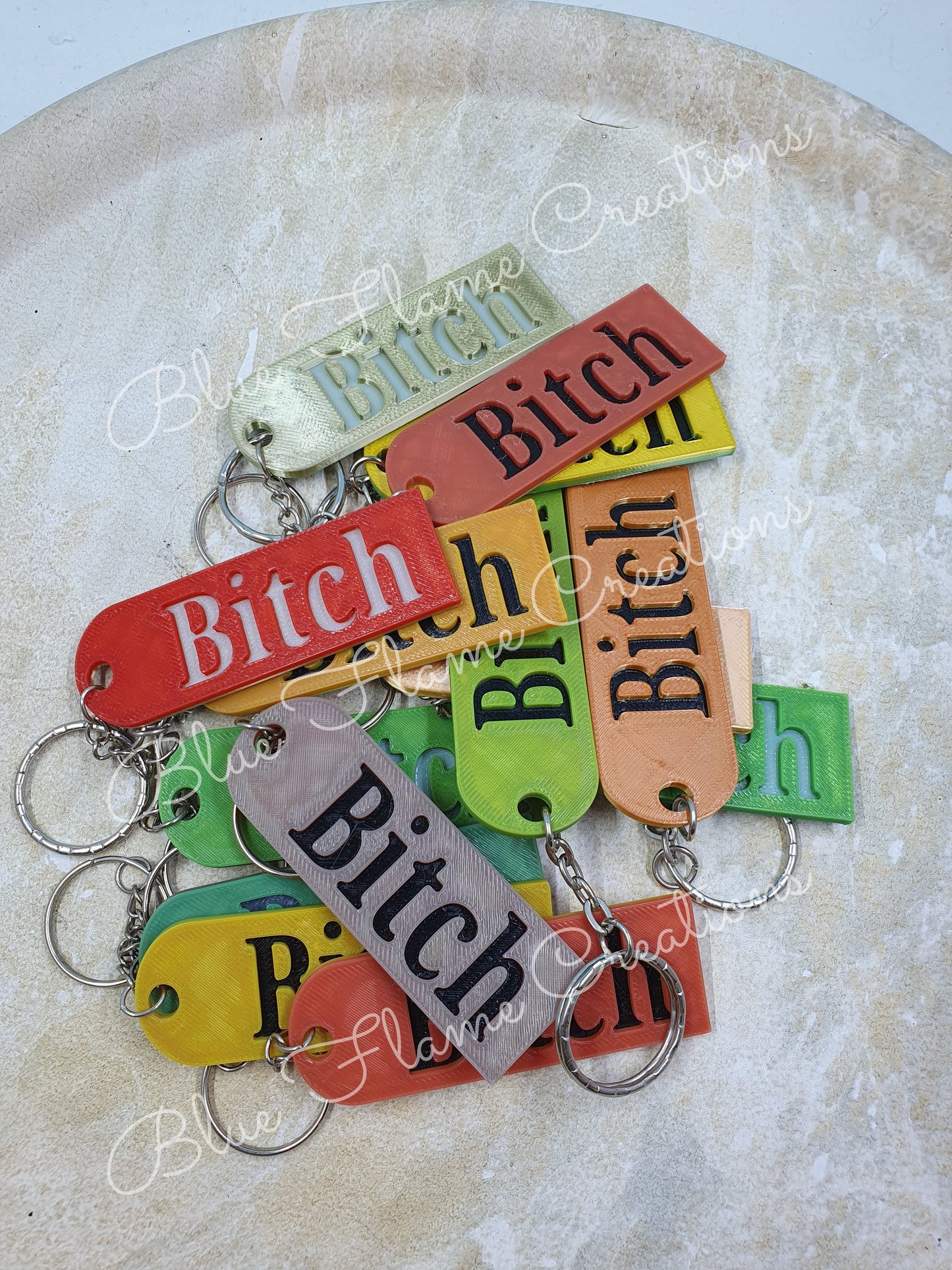 Naughty Word KeyChains - (Warning Some Words May Offend)