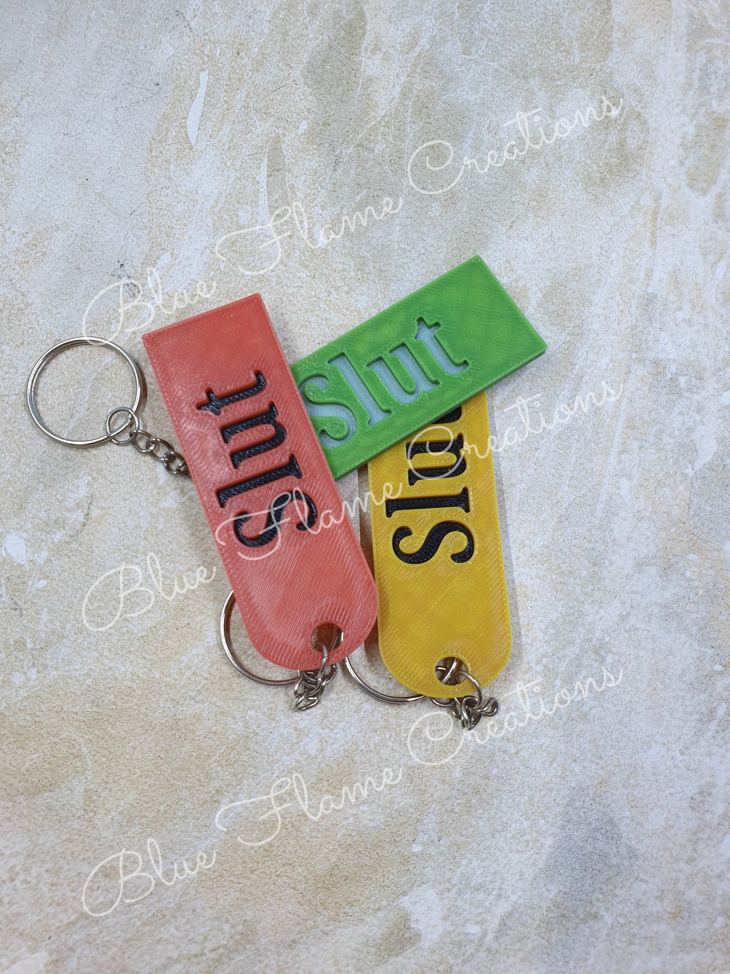 Naughty Word KeyChains - (Warning Some Words May Offend)