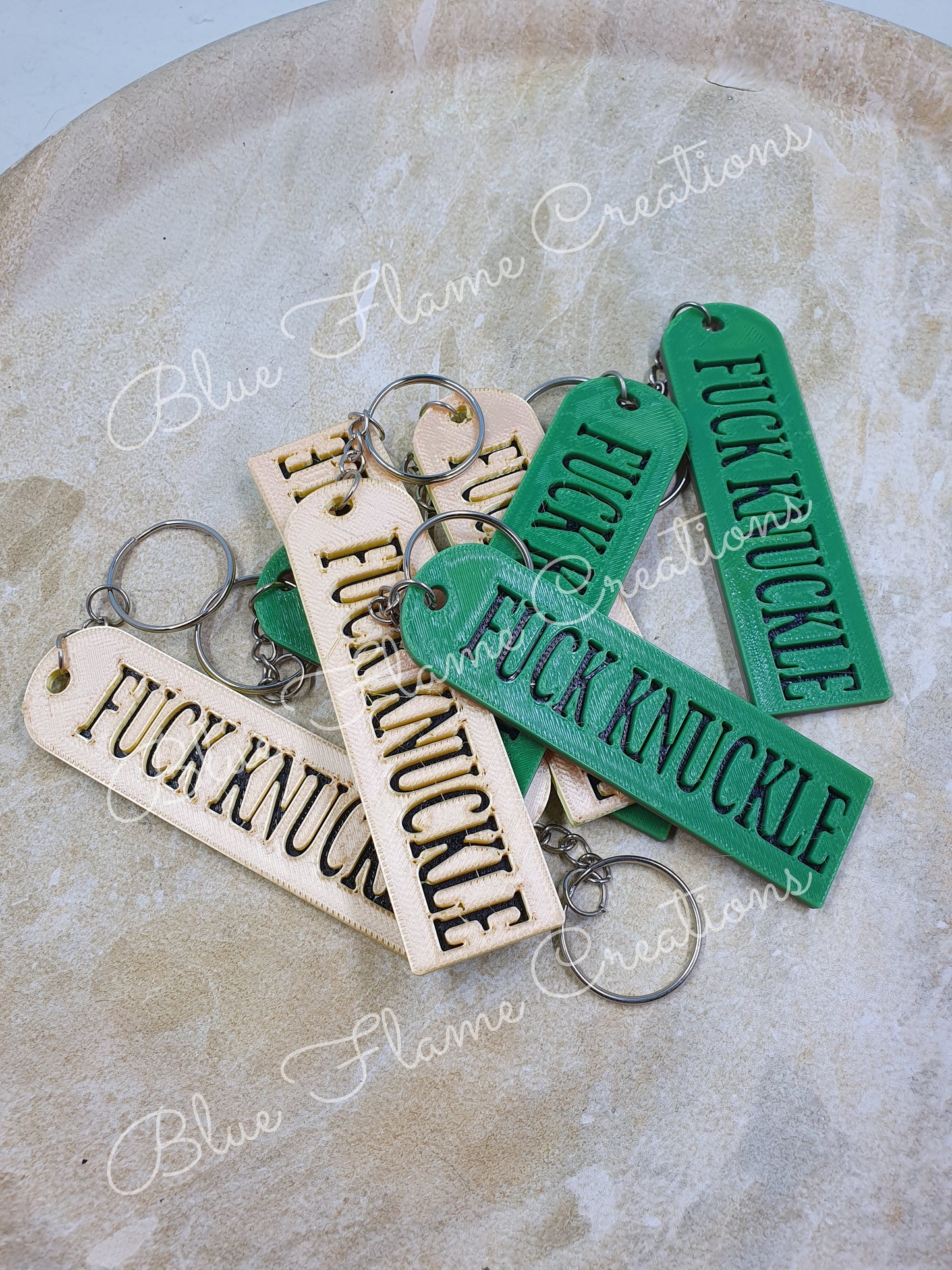 Naughty Word KeyChains - (Warning Some Words May Offend)