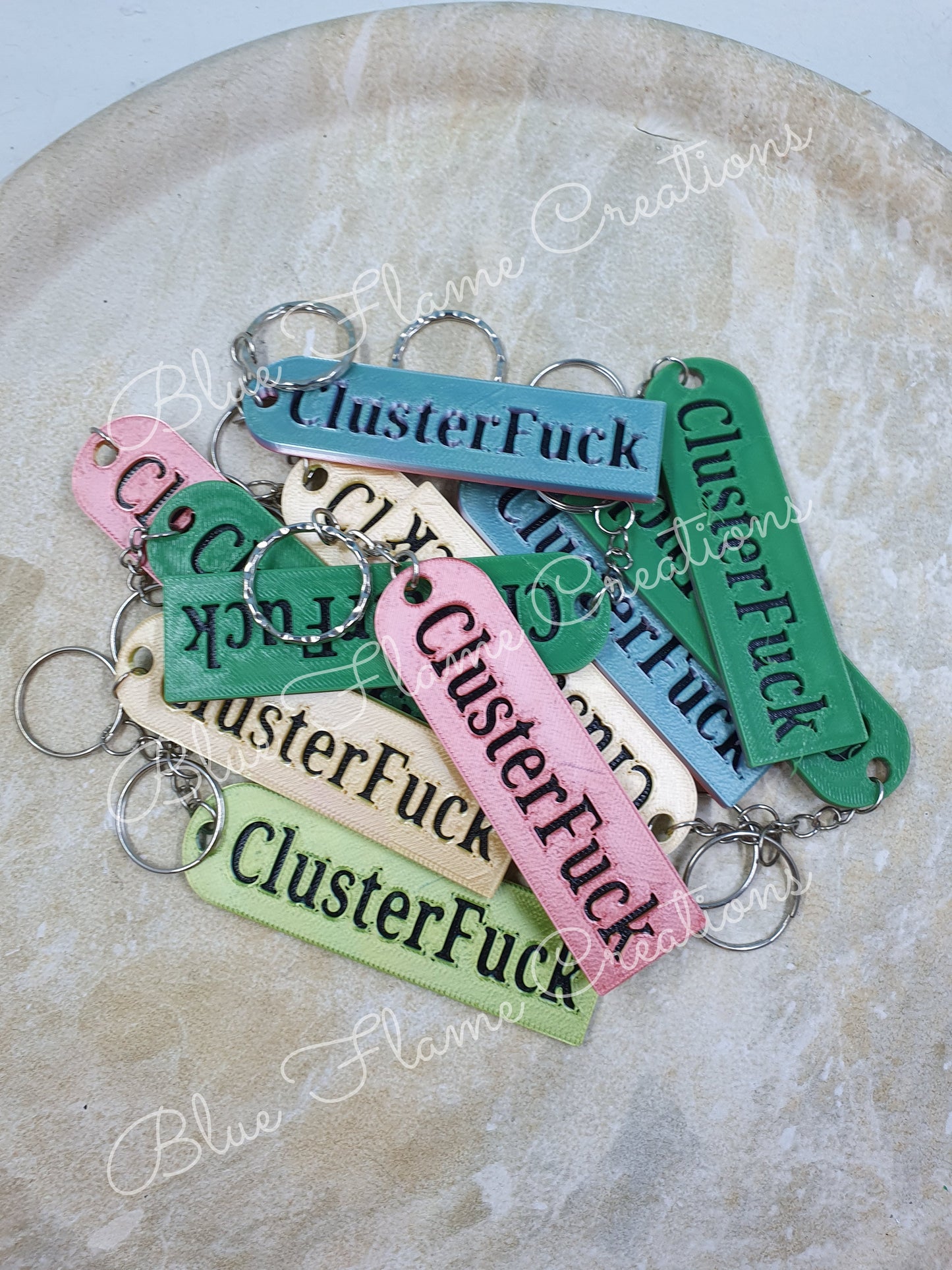 Naughty Word KeyChains - (Warning Some Words May Offend)