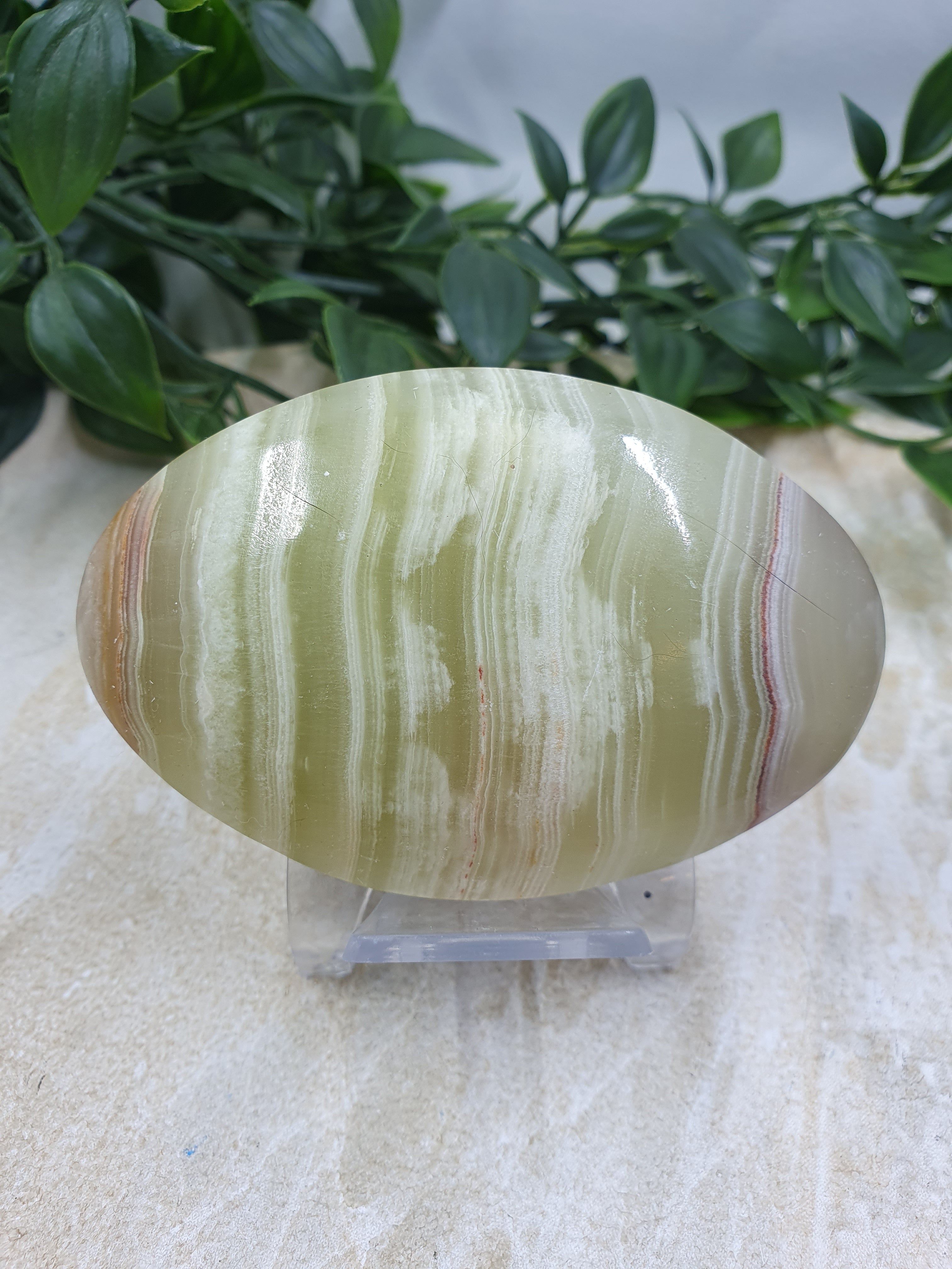 Green Onyx Palm Stone #2