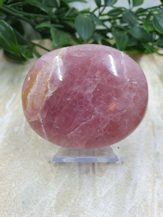 Rose Quartz Palm Stone #2