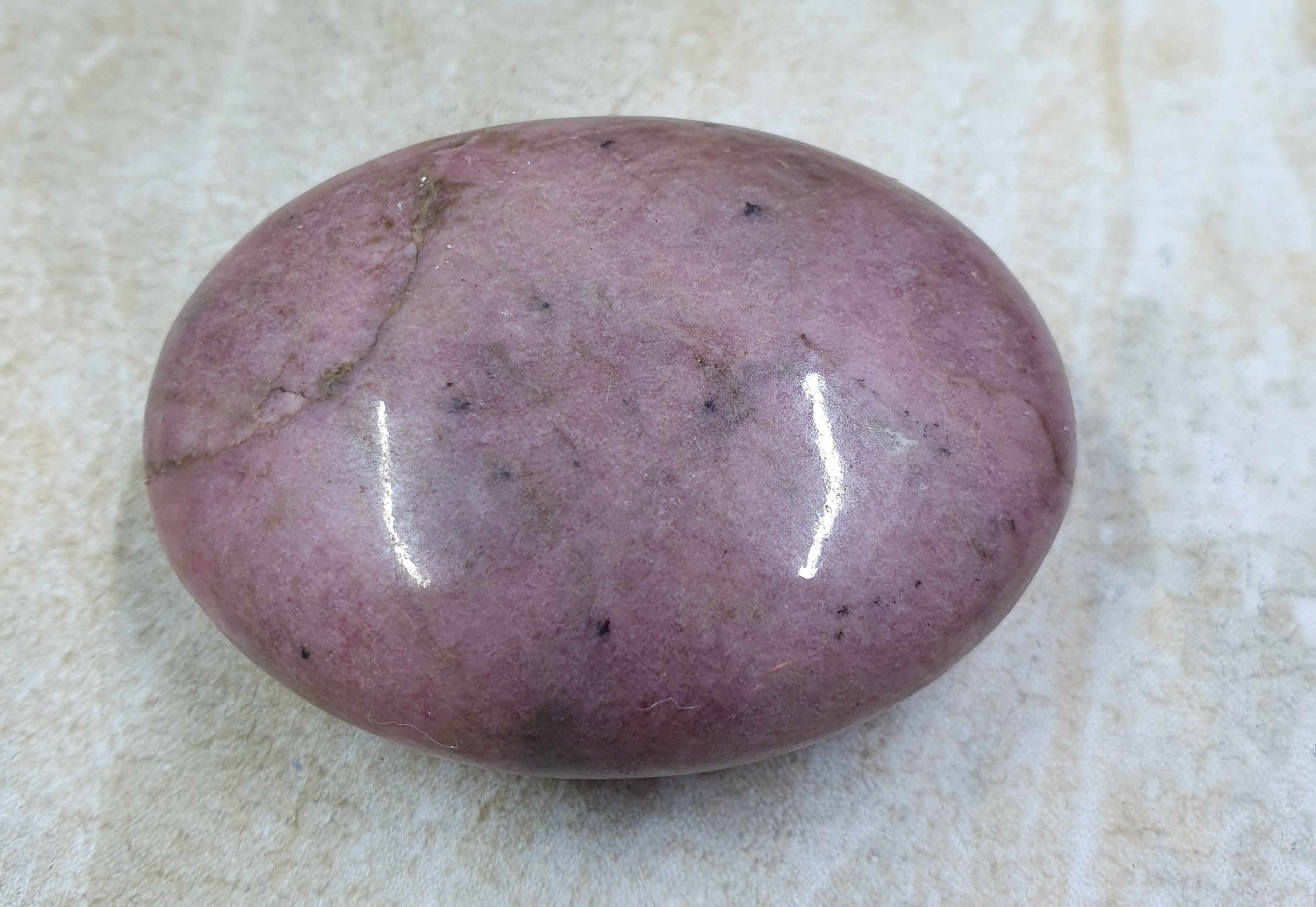Rhodonite Palm Stone #2