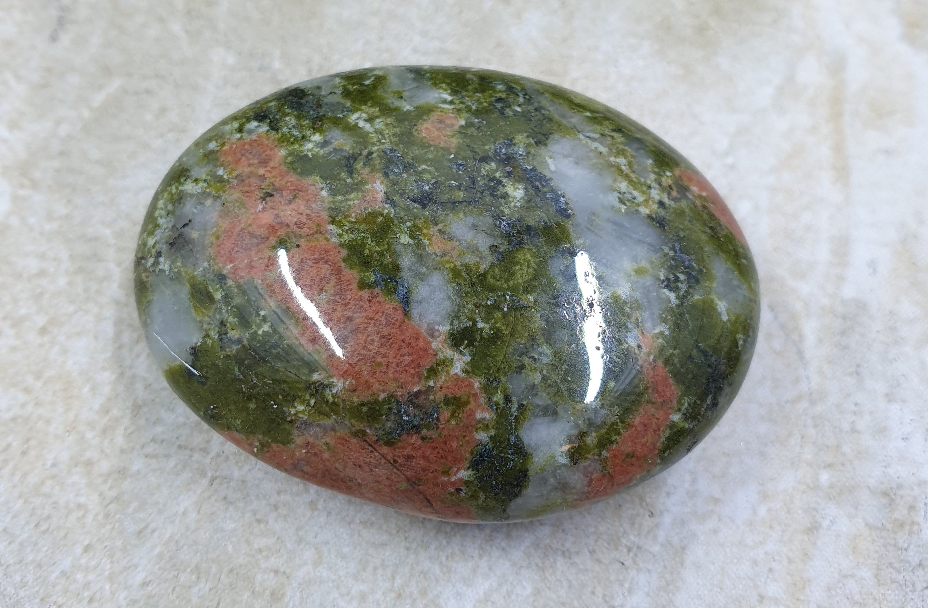 Unakite Palm Stone #1