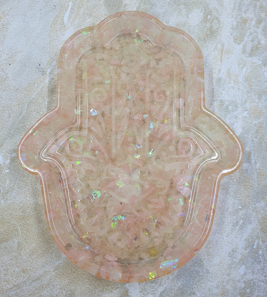 Hamsa Hand Crystal Chip Trinket Tray #5