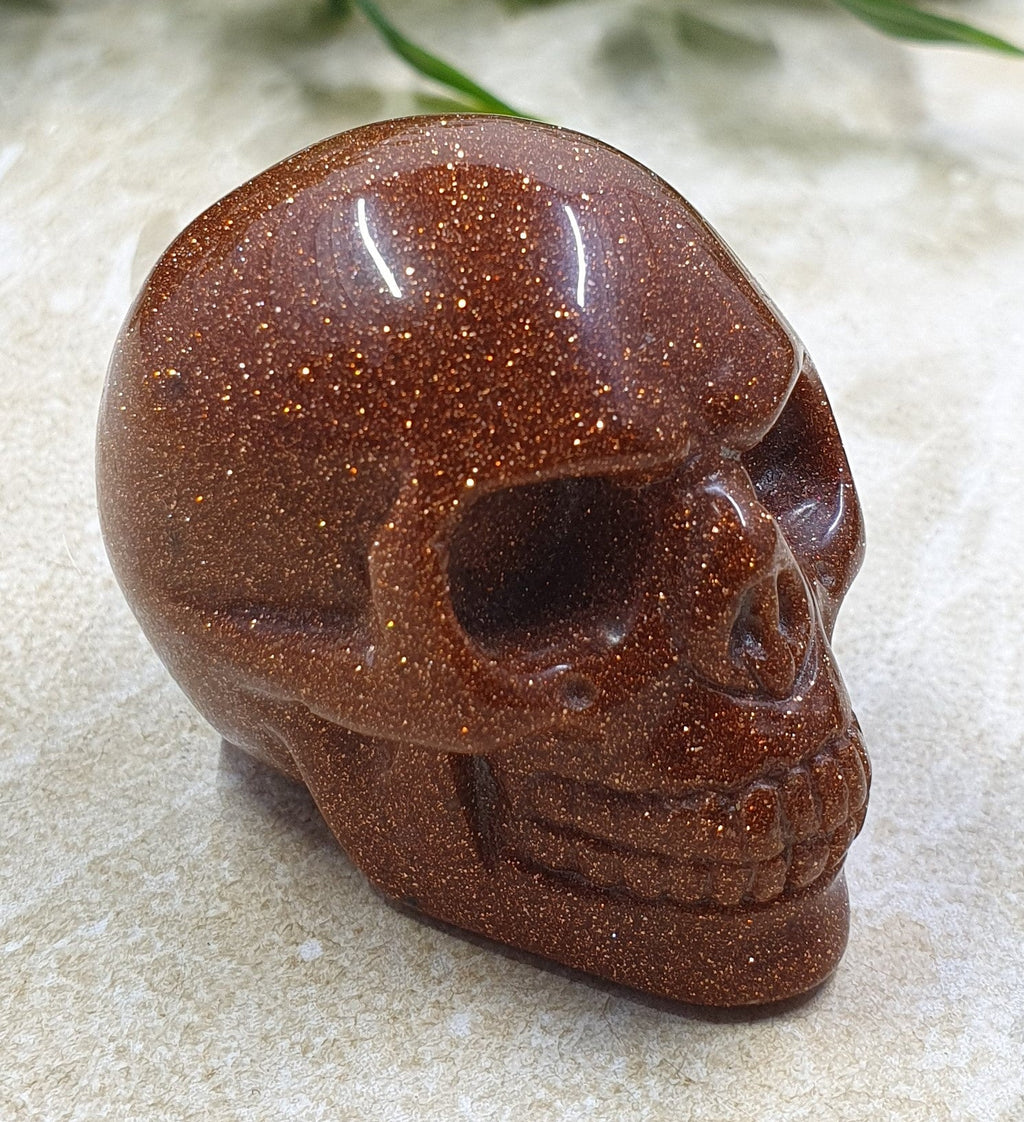 Gold Sandstone Skull