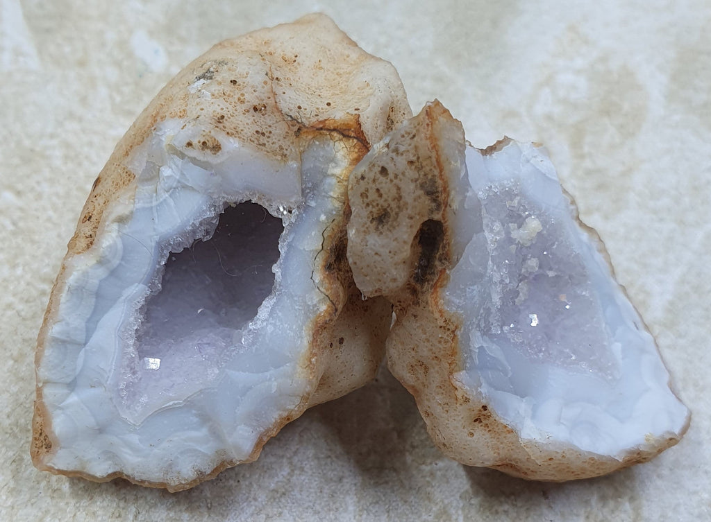Quartz Geode Pair - Cracked #1
