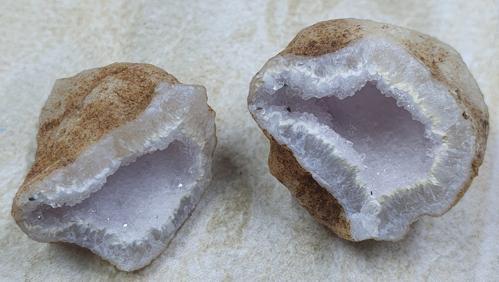 Quartz Geode Pair - Cracked #2