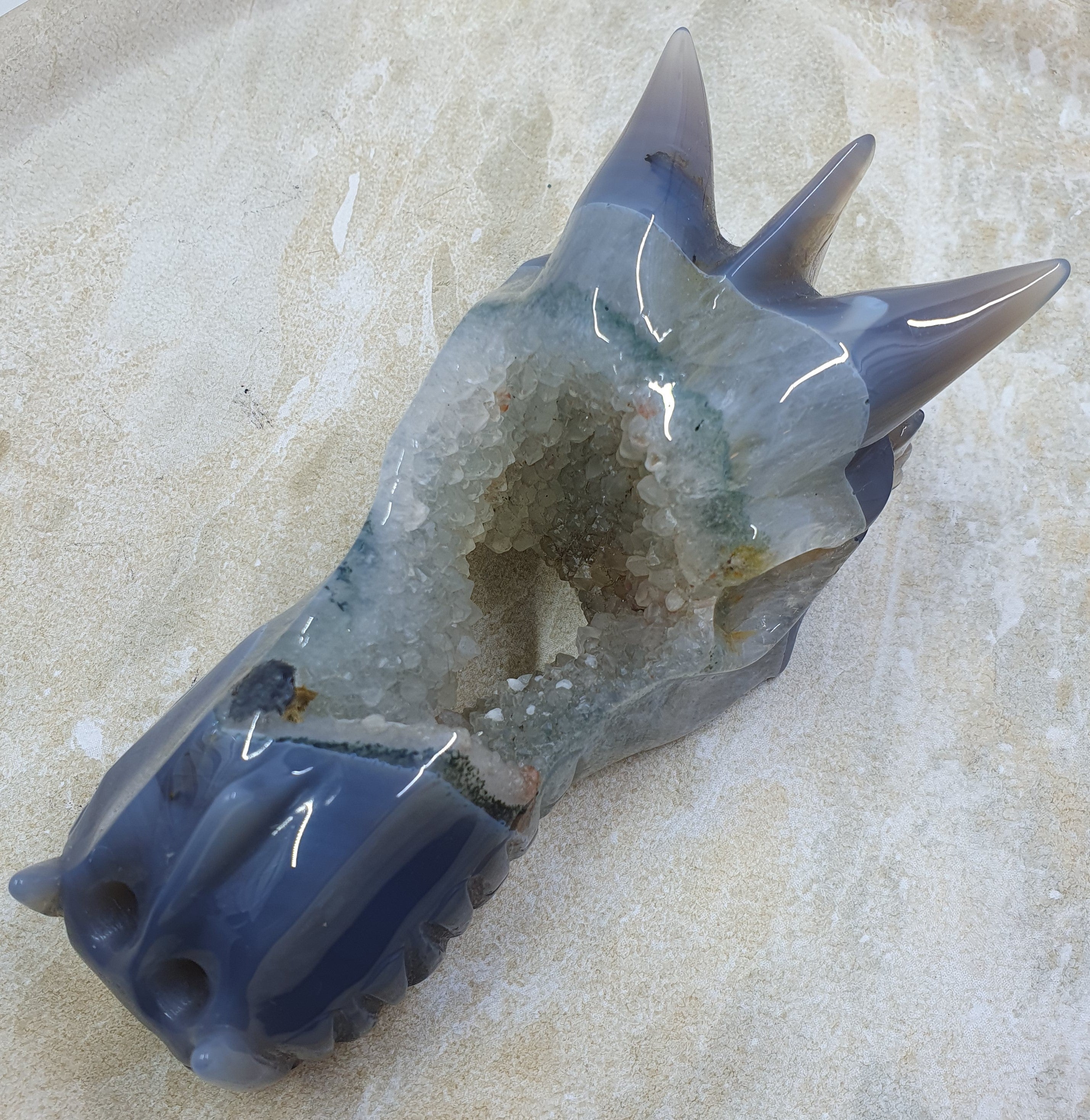 Druzy Agate Dragons Head #3