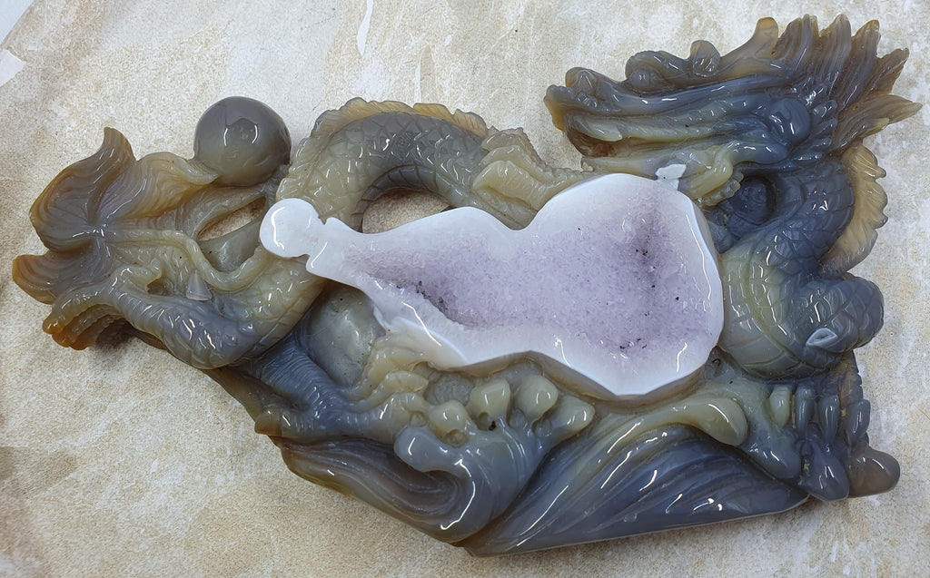 Druzy Agate Dragon Slab #2