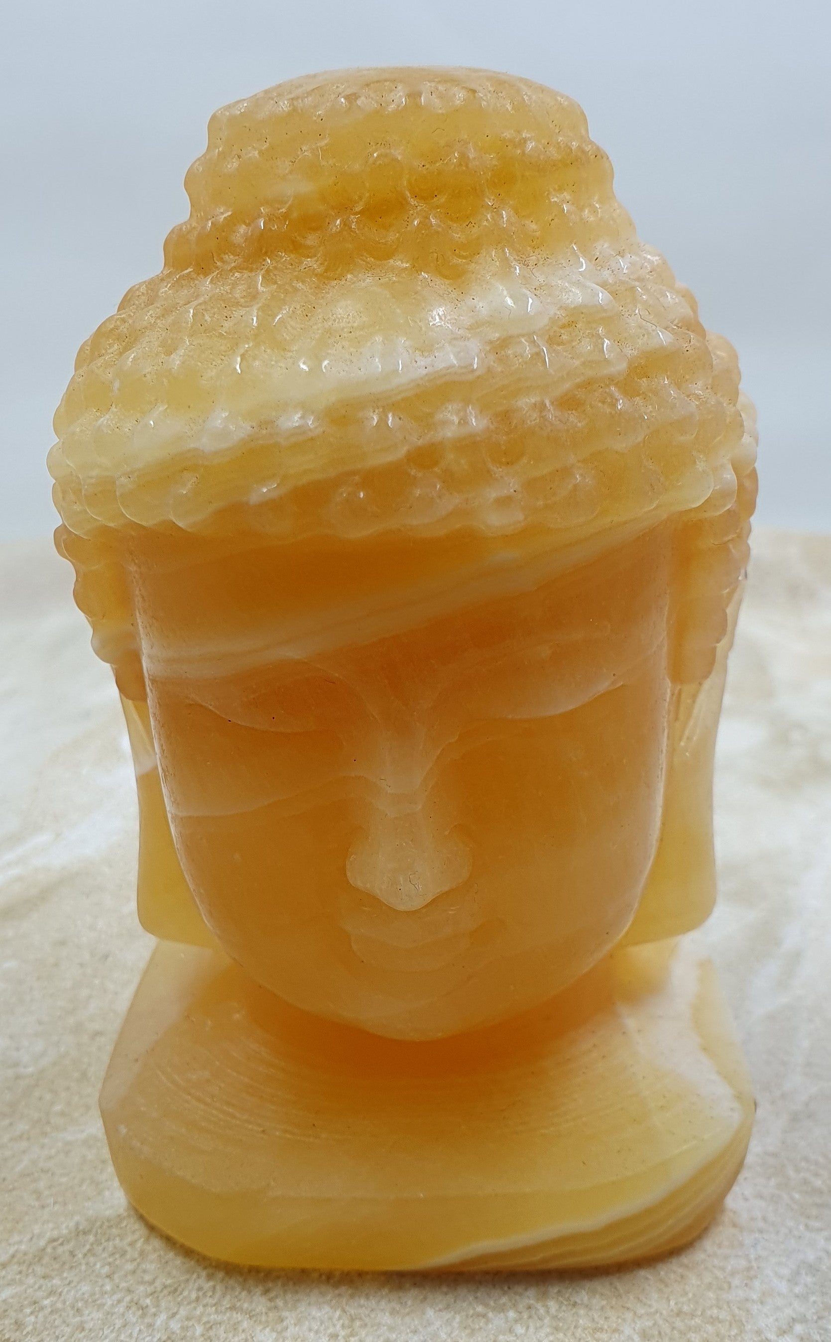 Orange Calcite Buddha Head