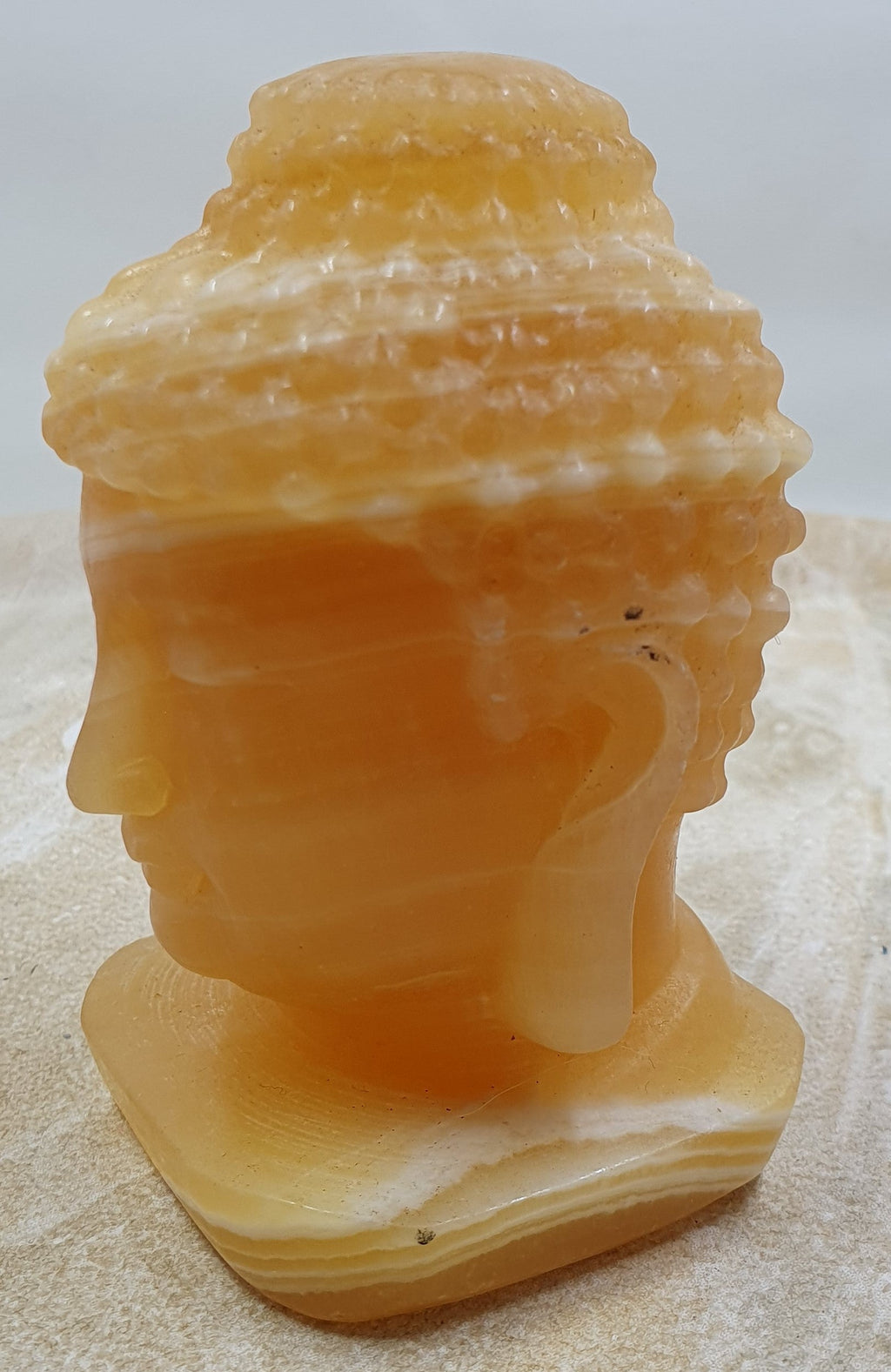 Orange Calcite Buddha Head
