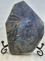 Labradorite Indian Carving