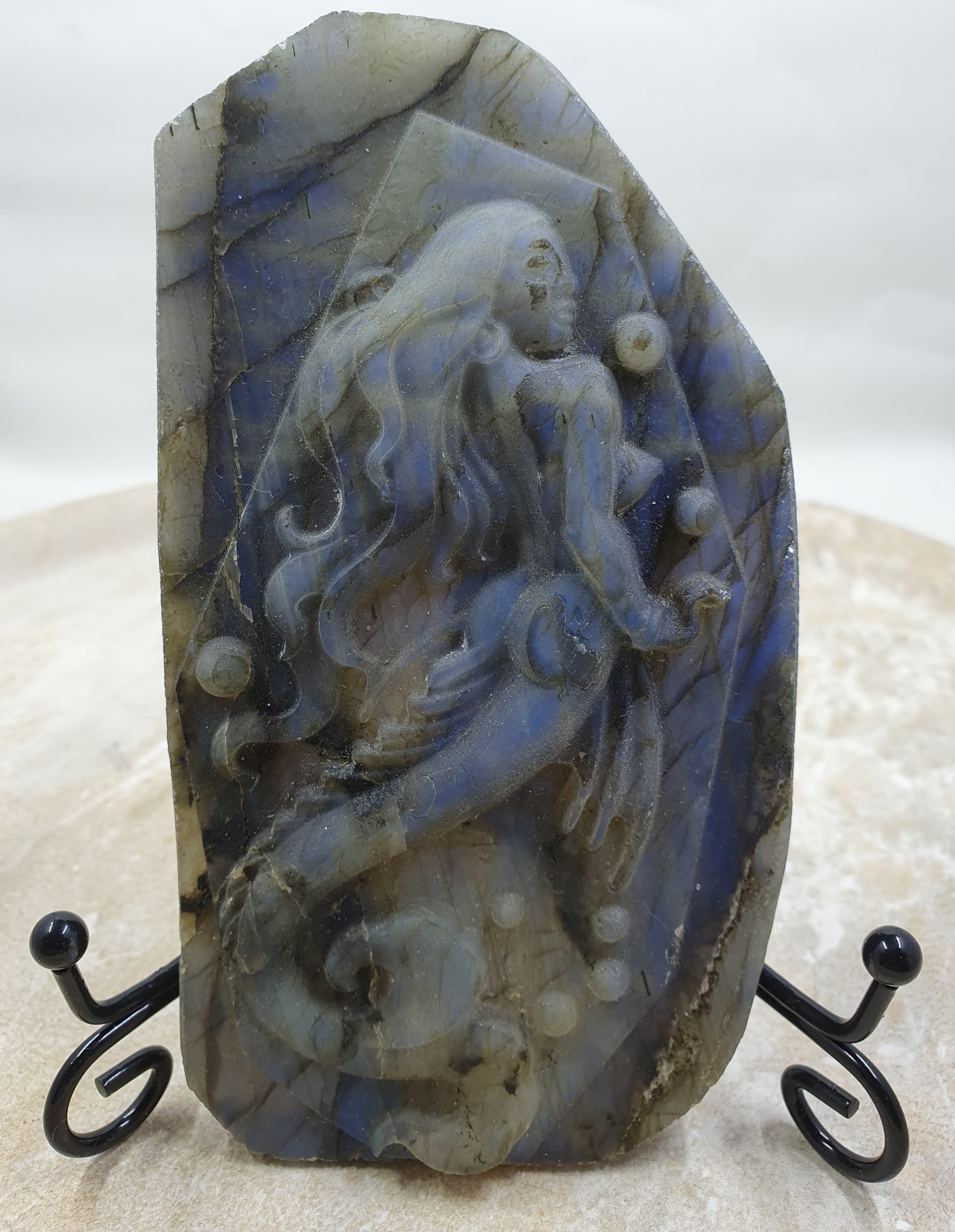 Labradorite Mermaid Carving