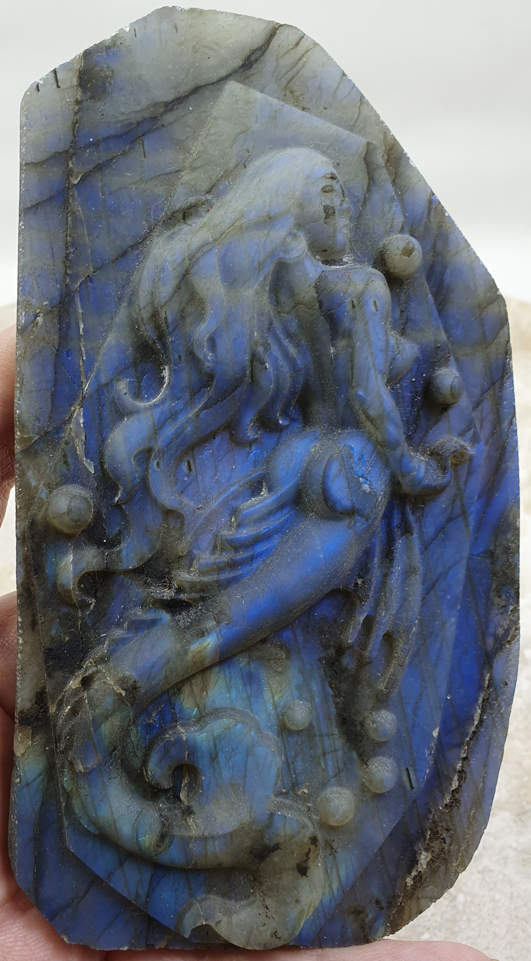 Labradorite Mermaid Carving