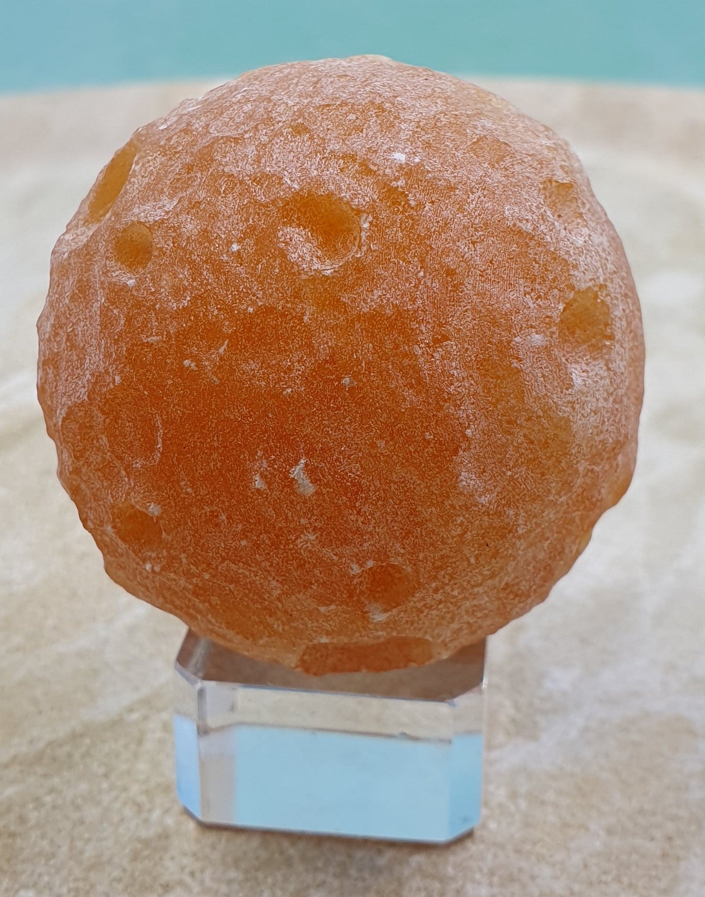 Orange Calcite Moon Sphere