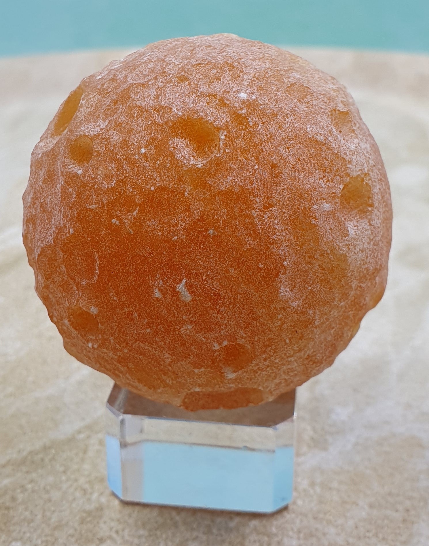 Orange Calcite Moon Sphere