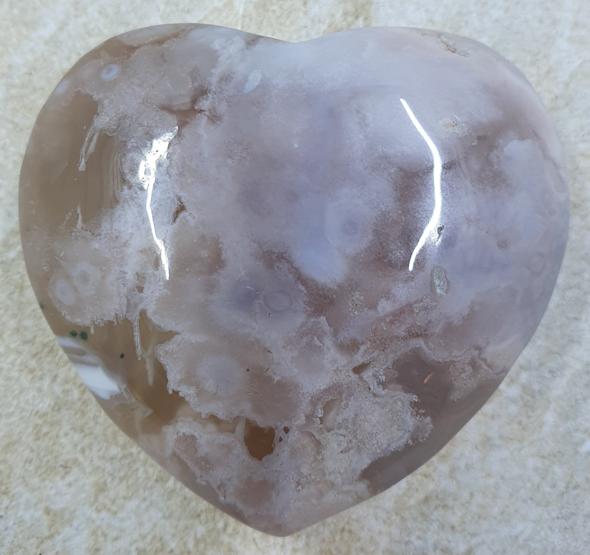 Flower Agate Hearts