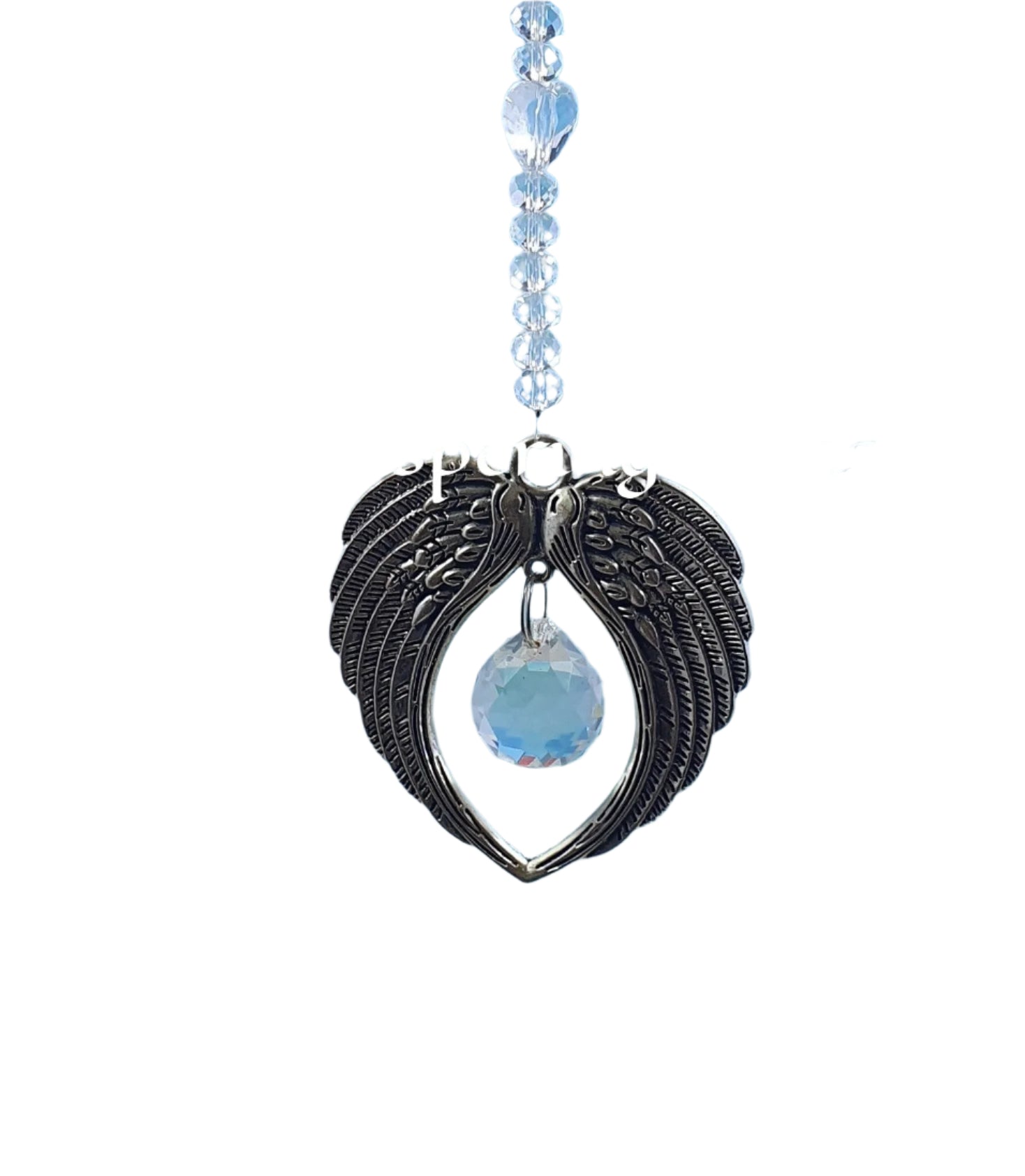 Angel Wing Clear Suncatcher #2