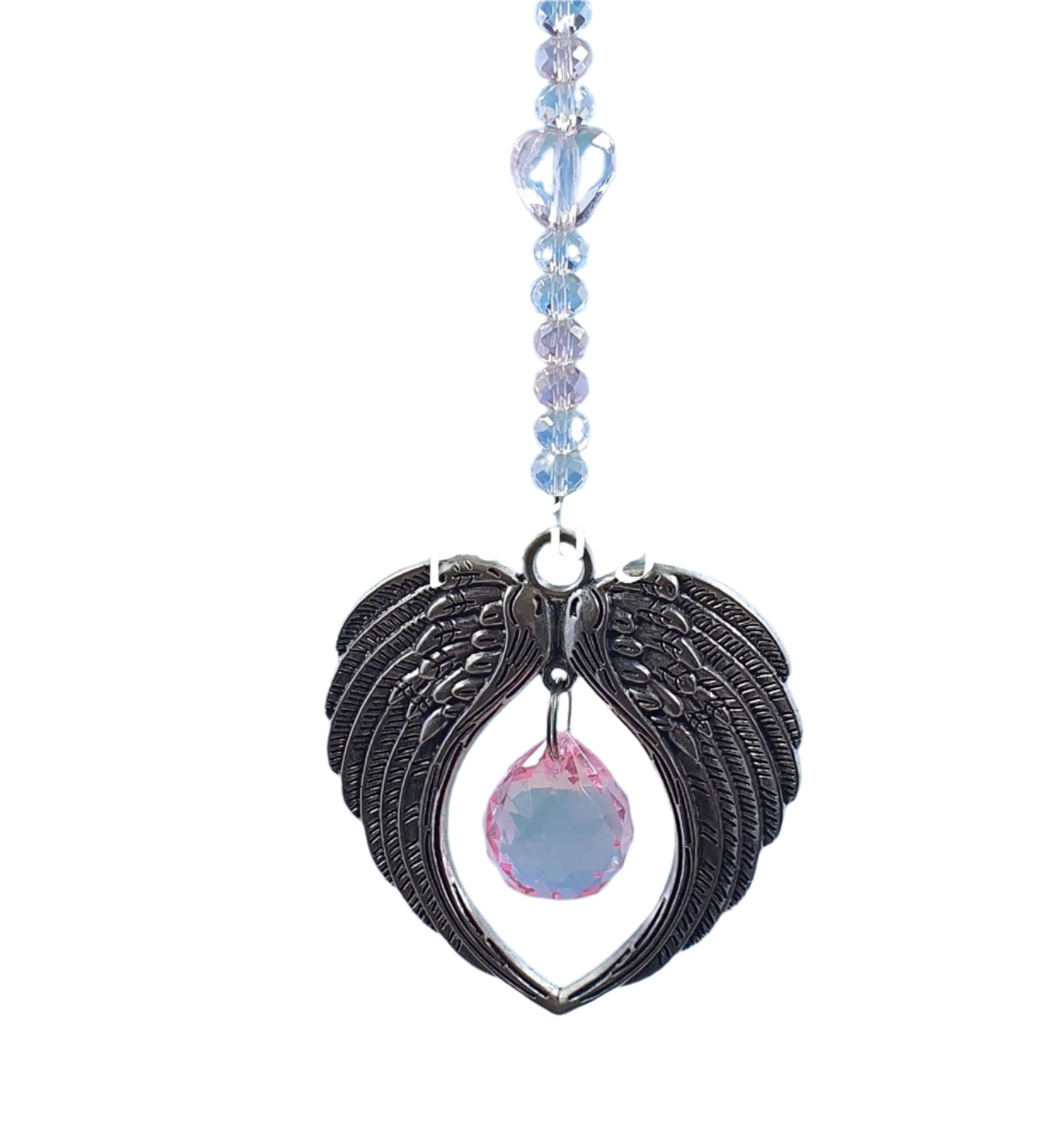 Angel Wing Pink Suncatcher #1