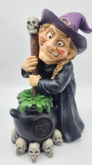 Witch with Brewing Cauldron