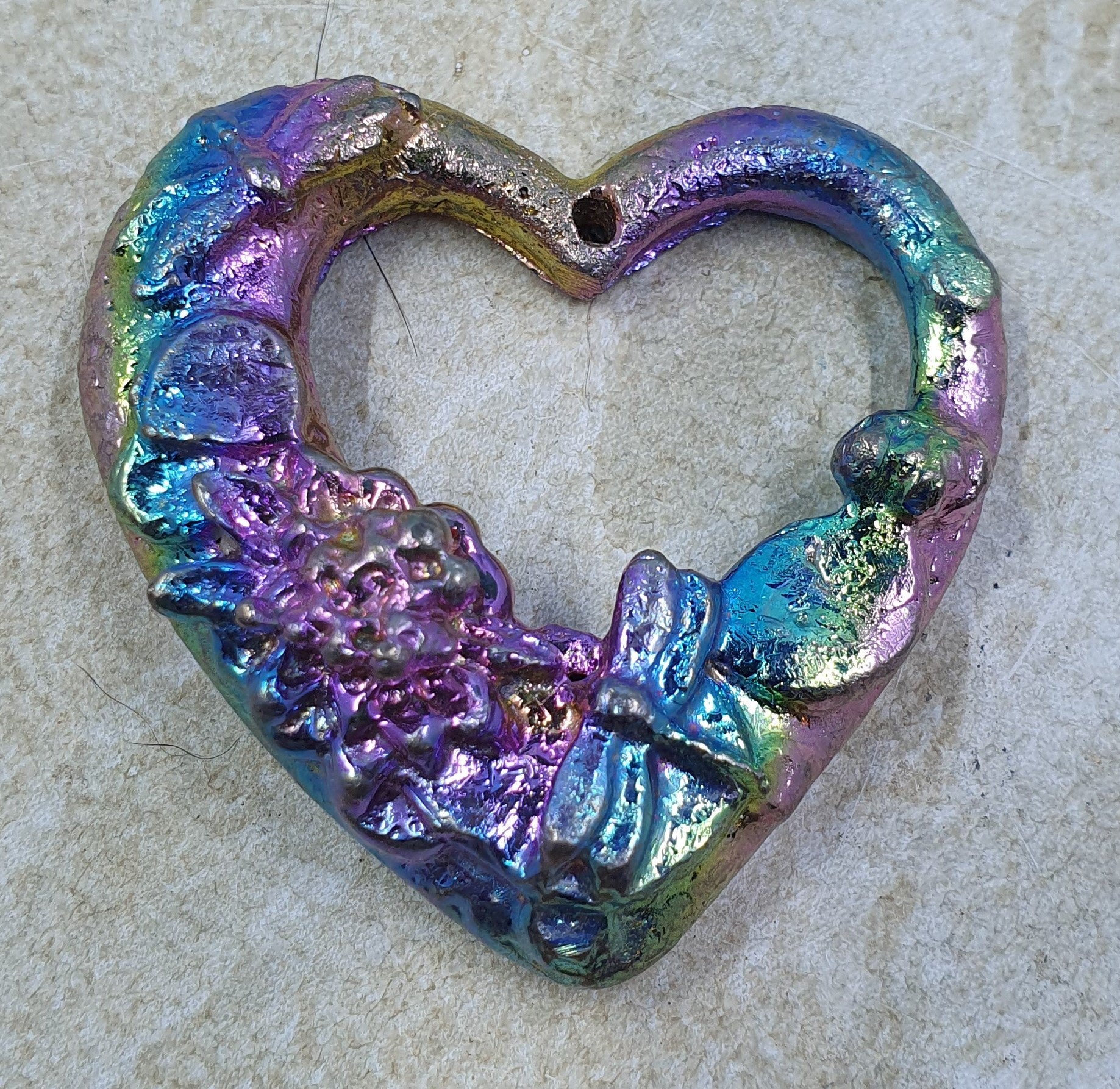 Bismuth Heart Carvings