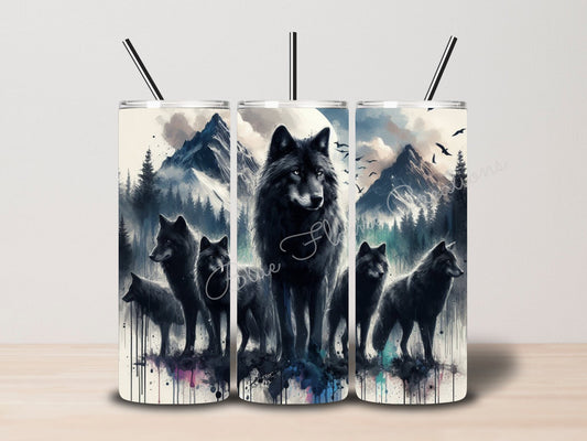 "Wolf" Skinny Tumbler