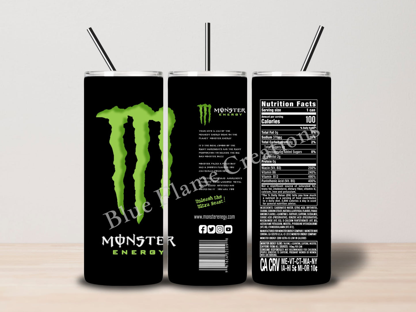 "Monster" Skinny Tumbler