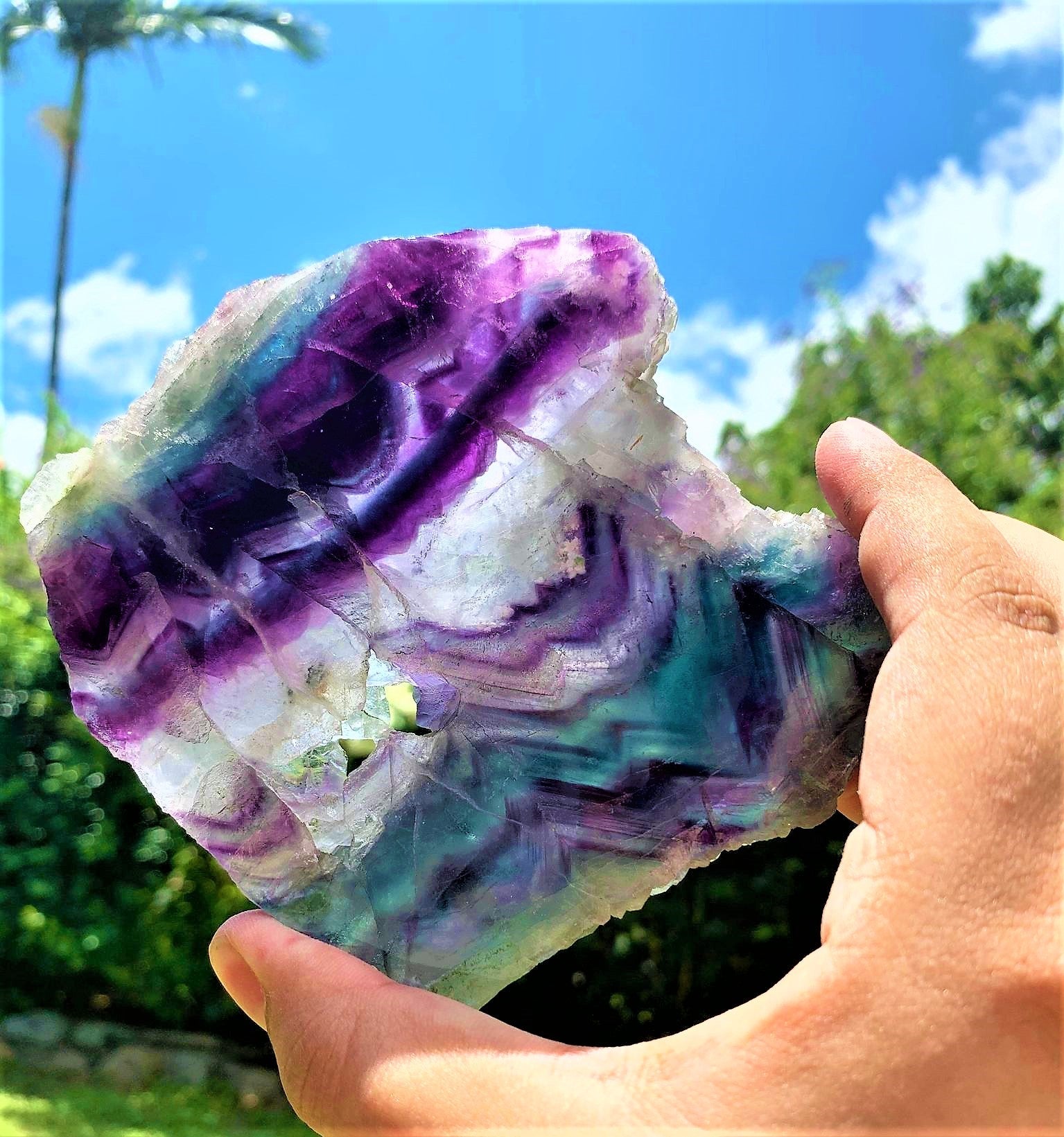 Rainbow Fluorite Slab #4
