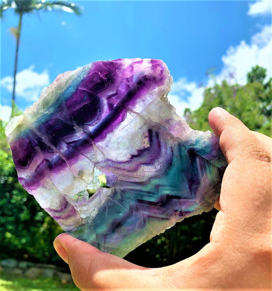 Rainbow Fluorite Slab #4