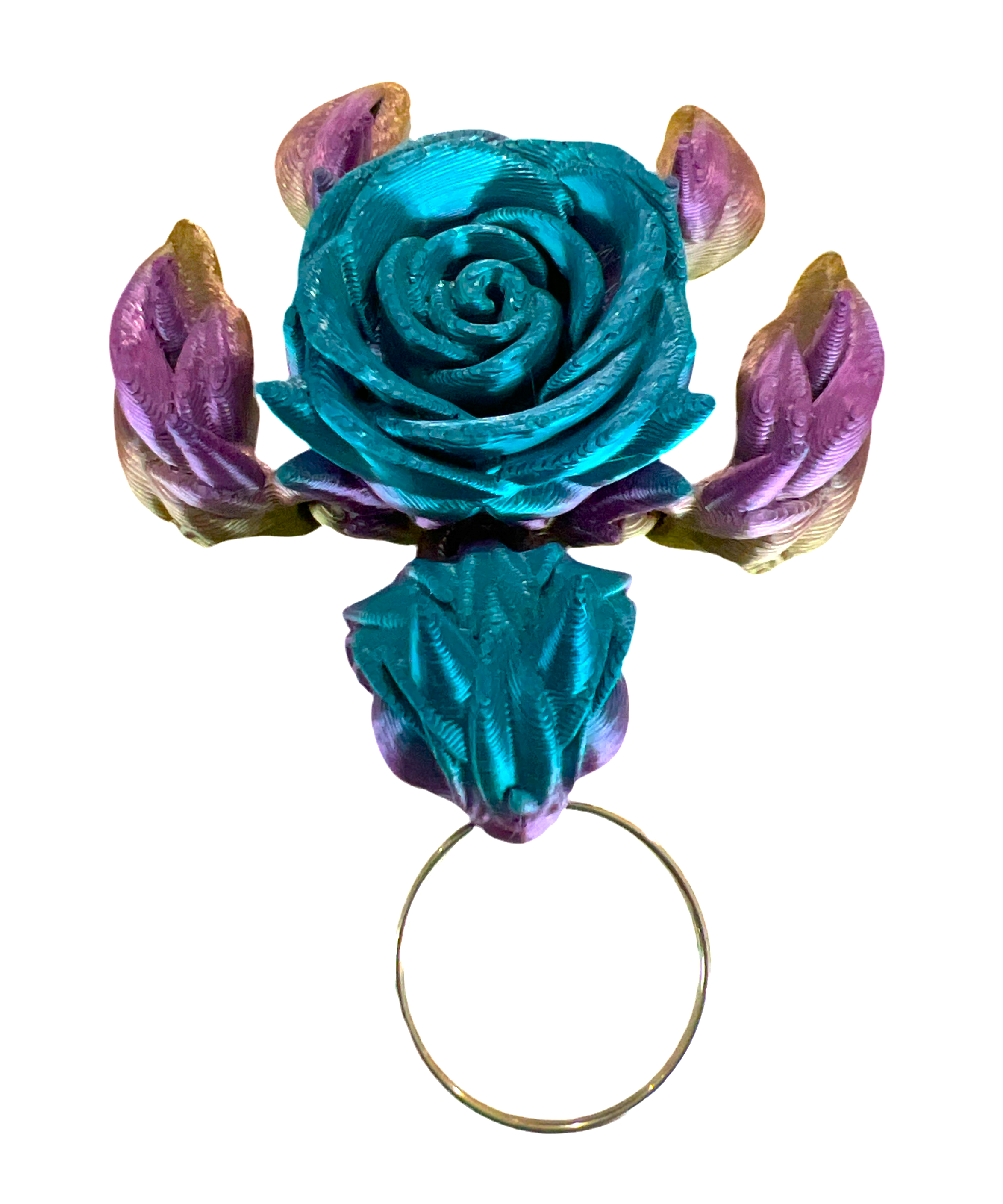 Rose Turtle Keychain