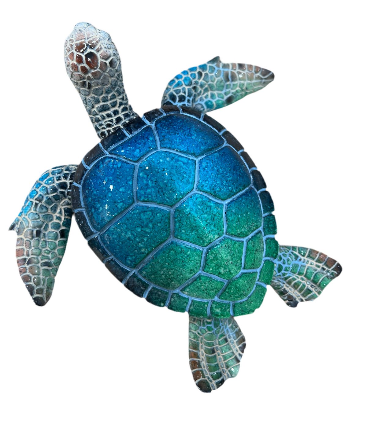 Turtle Blue Fire Marble Turtle – Blue Flame Creations