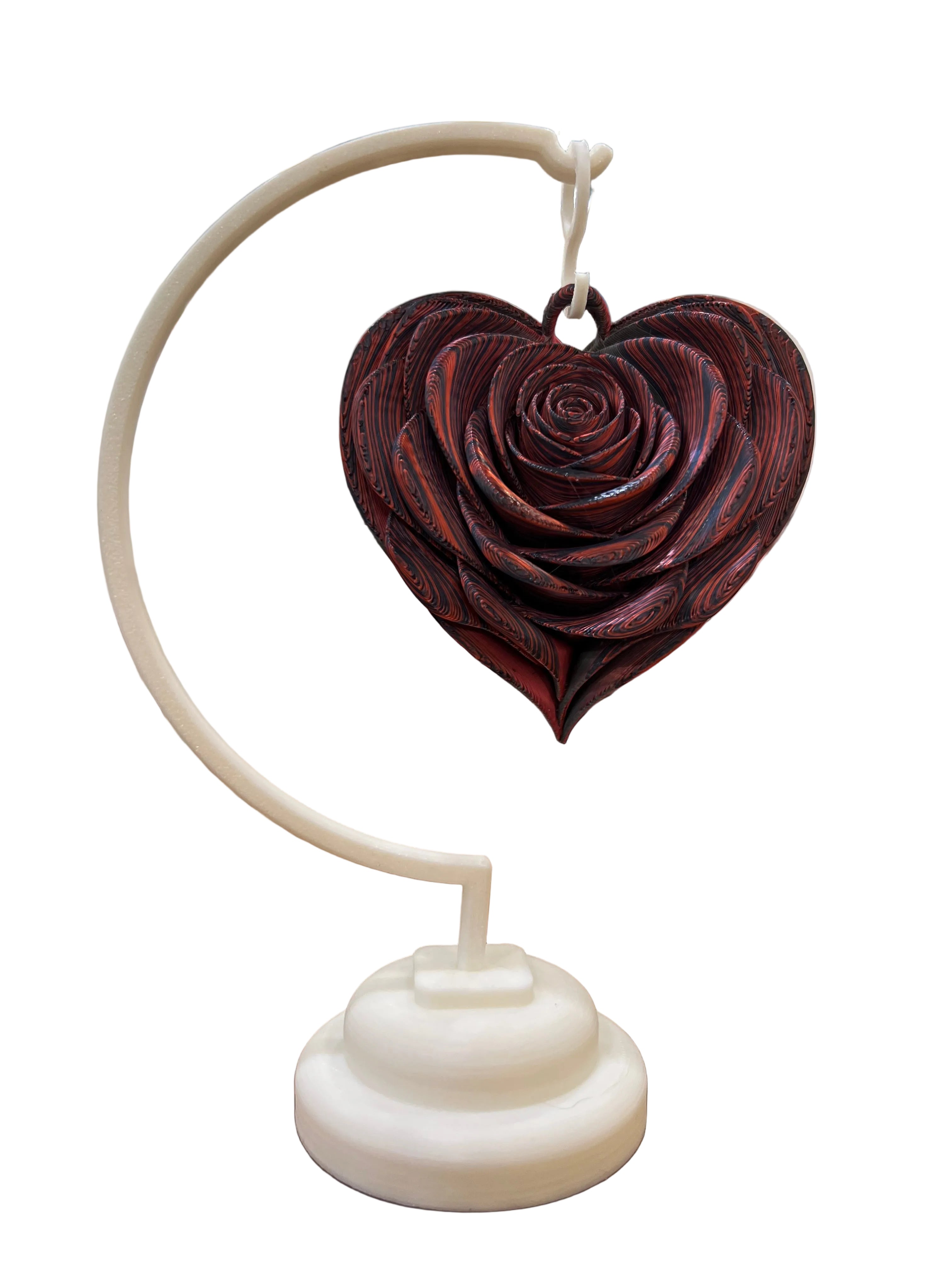 Heart Rose with Stand