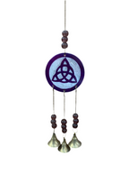 Patterned Round Disc Brass Bell Wind Chimes