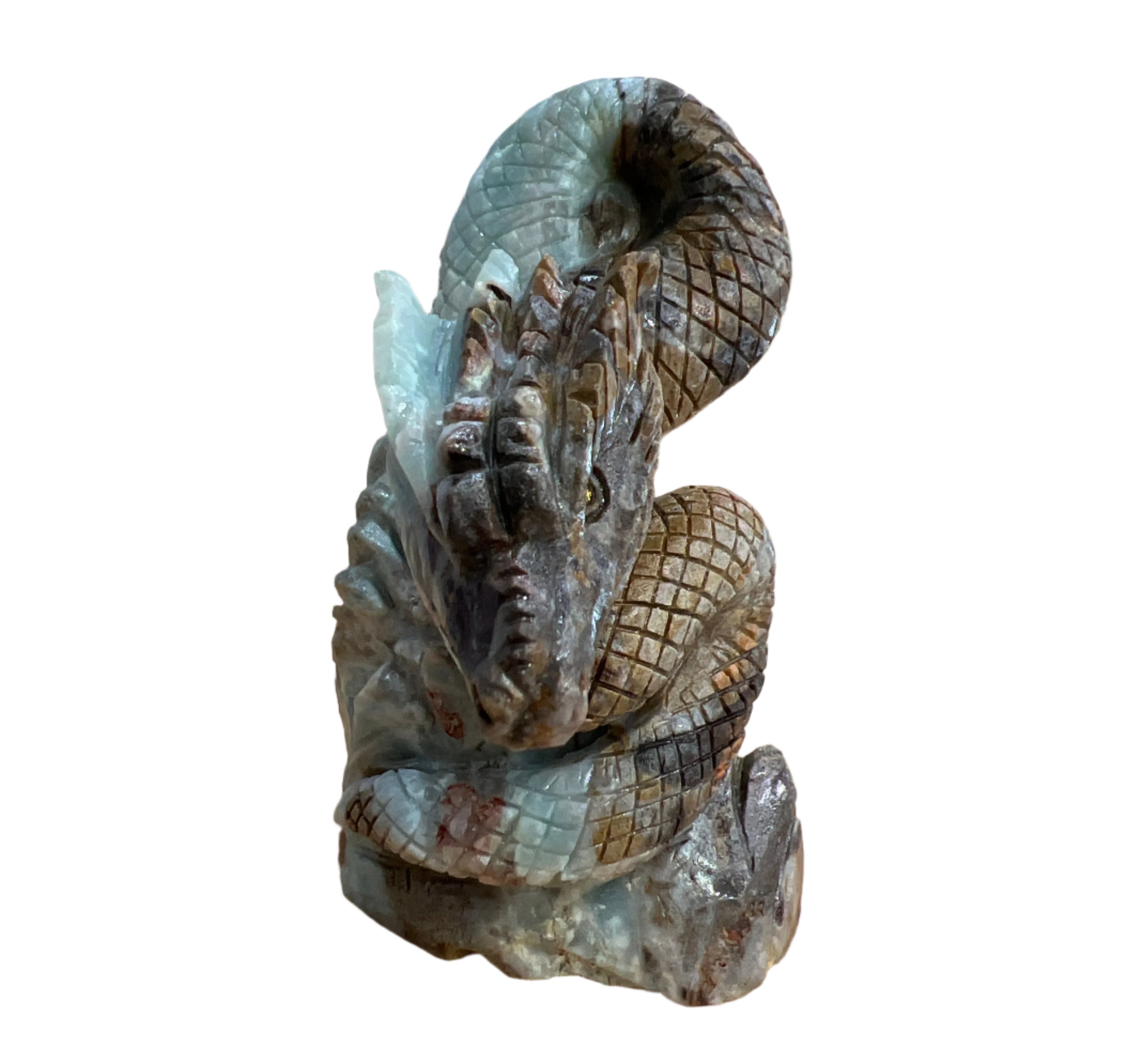 Caribbean Calcite Dragon Carving