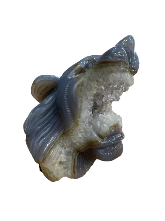 Druzy Agate Tiger Head