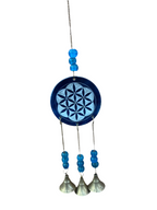 Patterned Round Disc Brass Bell Wind Chimes
