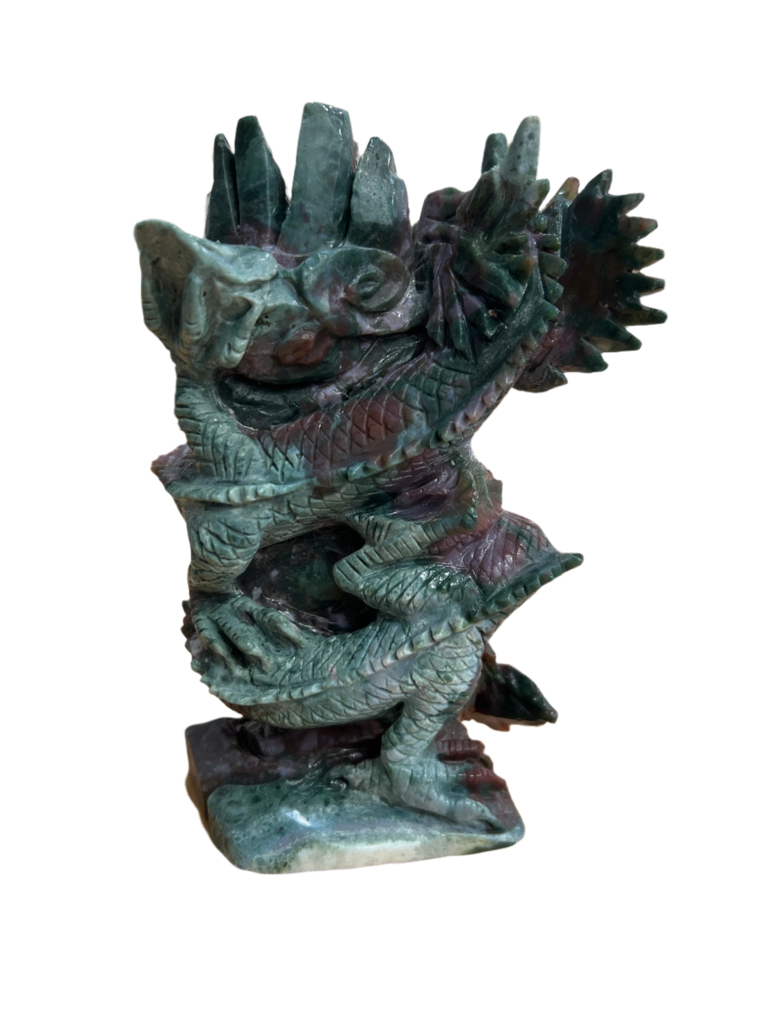 Ocean Jasper Dragon with Tree