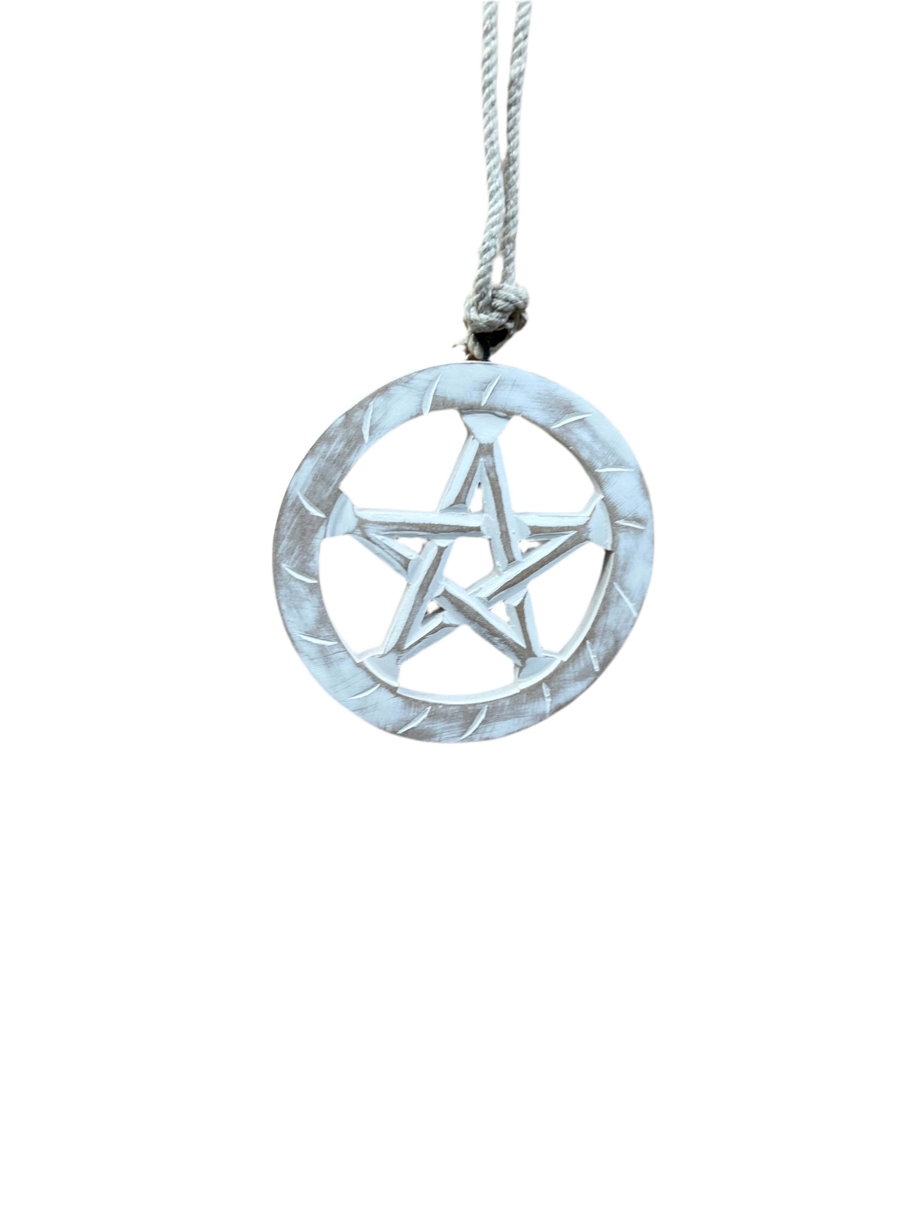 Wooden Hanging Pentagram