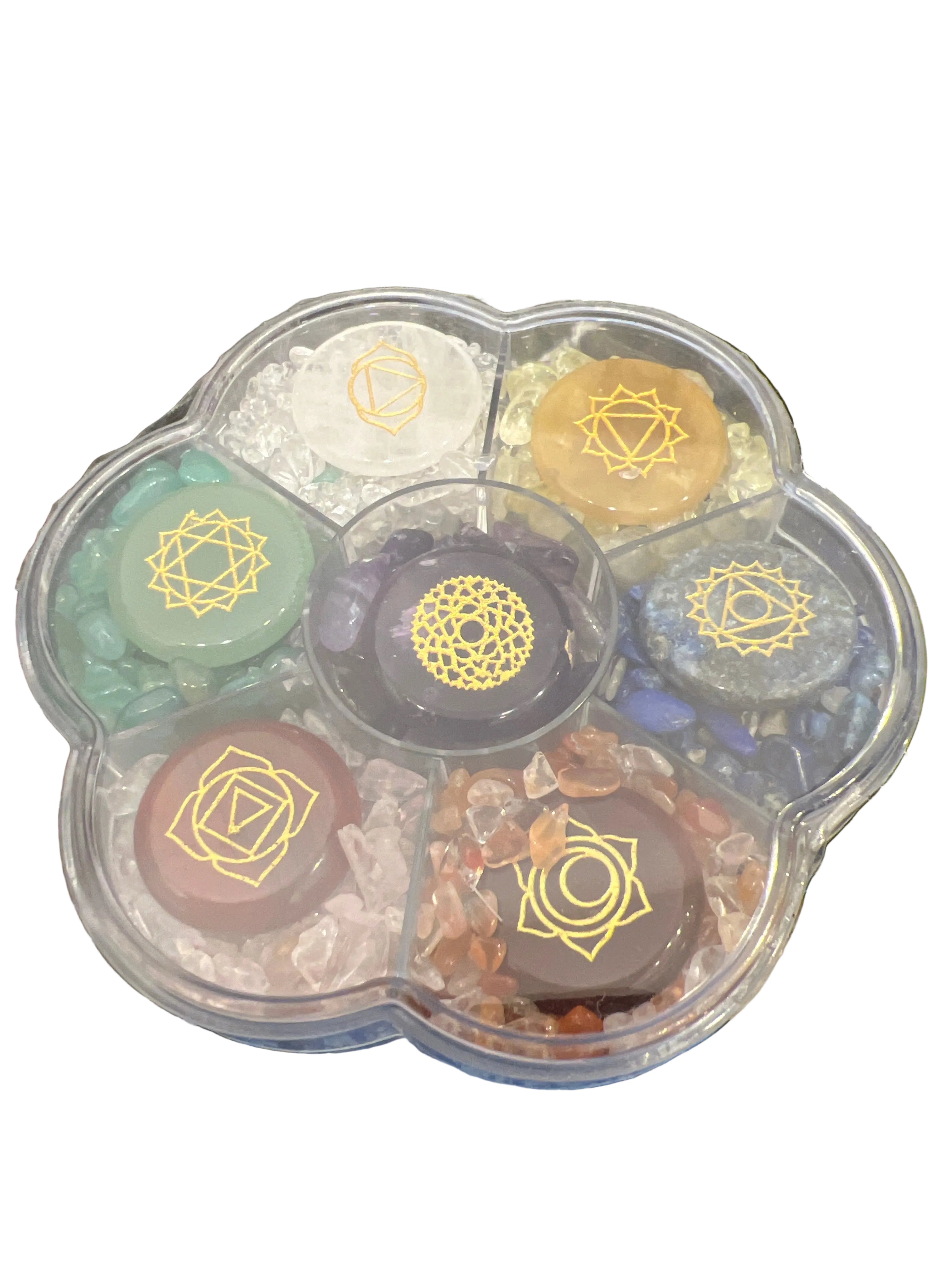Chakra Stones Set with Crystal Chips