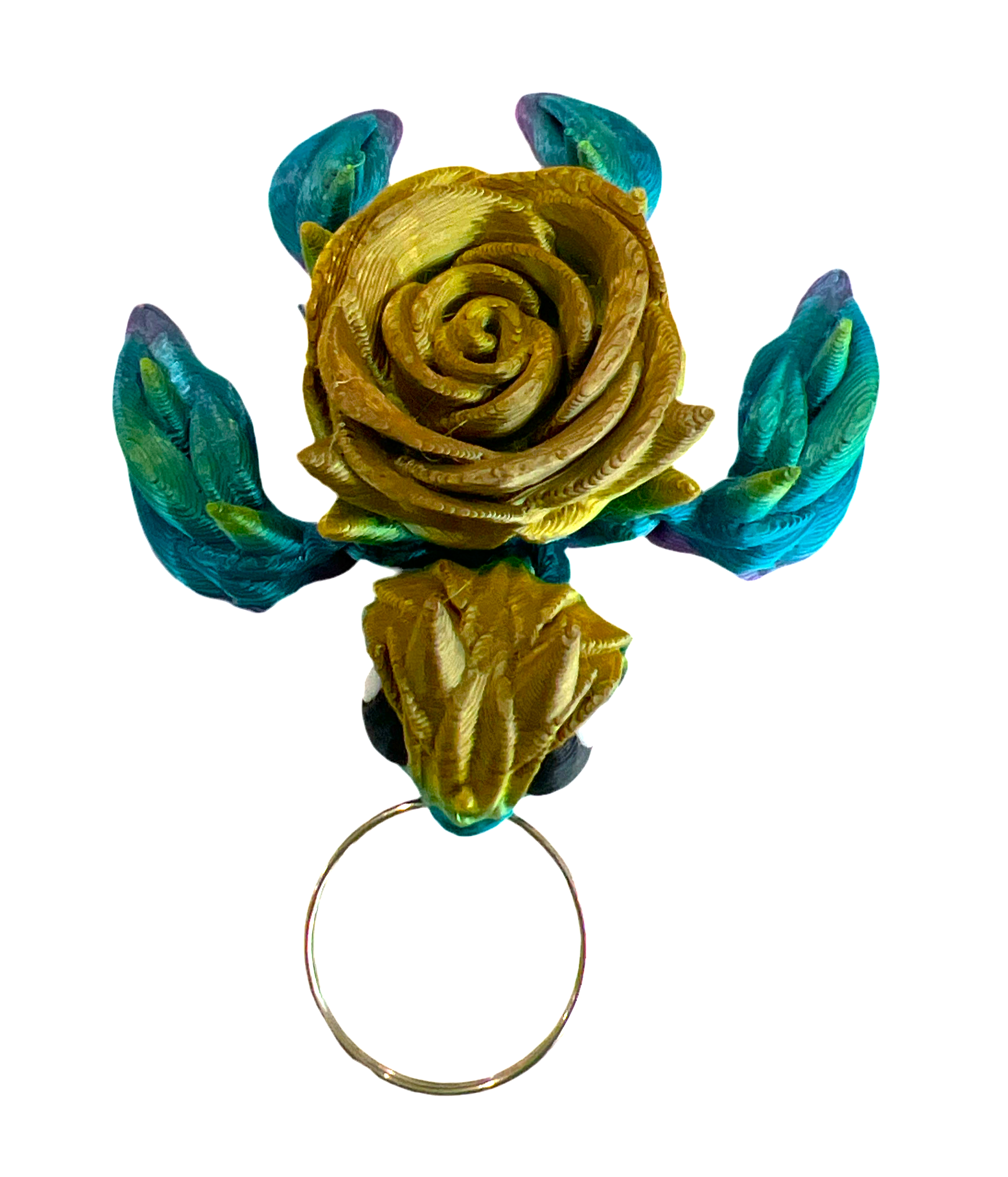Rose Turtle Keychain