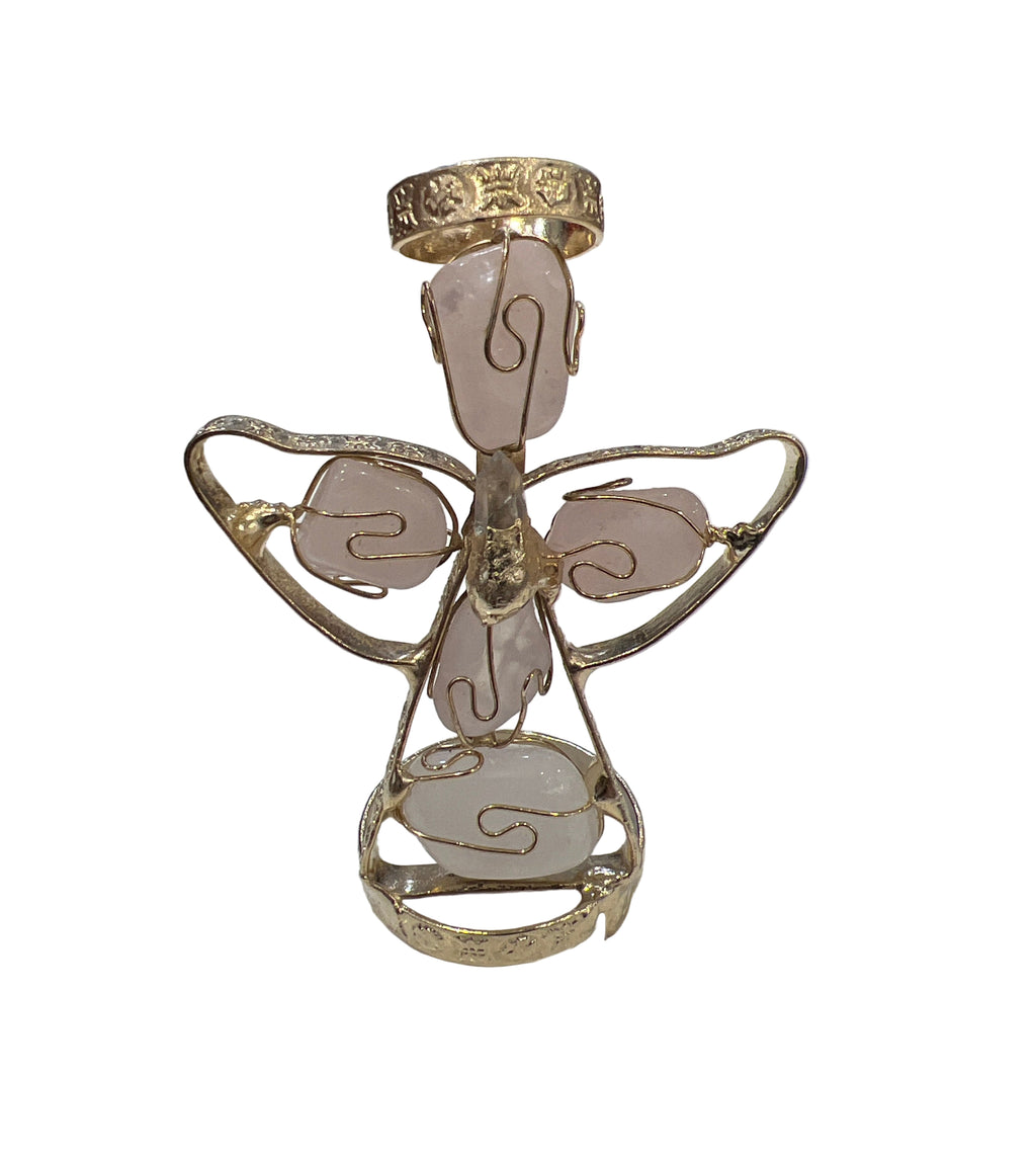 Rose Quartz Angel Figurine